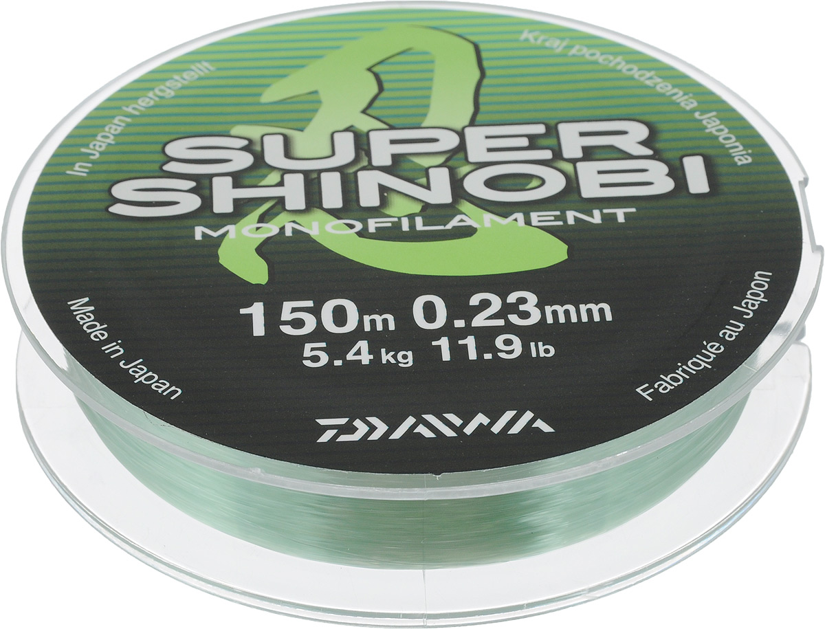 Леска Daiwa Super Shinobi, цвет: светло-зеленый, 150 м, 0,23 мм, 5,5 кг61179 Леска Daiwa Super Shinobi, цвет: светло-зеленый, 150 м, 0,23 мм, 5,5 кг61179Леска Daiwa Super Shinobi сплетенная из нитей обладает малым диаметром и круглым сечением, что обеспечивает превосходные характеристики абразивной устойчивости, а благодаря сверх гладкой поверхности забросы станут дальше и точнее. Специальное покрытиезначительно снижает трение и соответственно увеличивает дальность заброса.