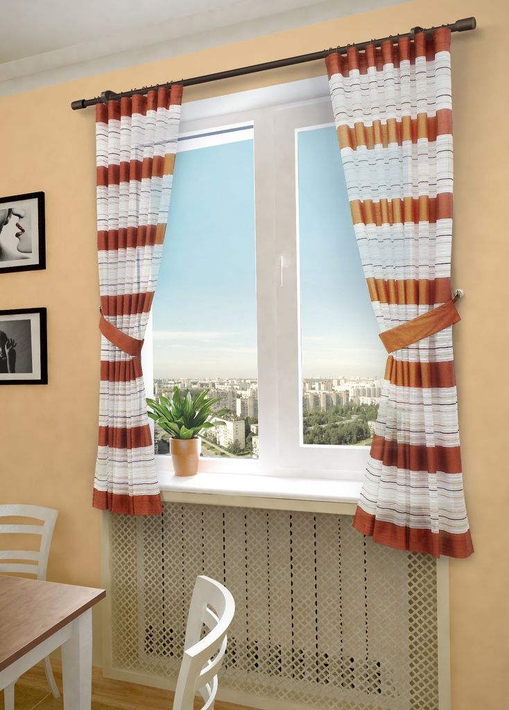 Комплект штор Sanpa Home Collection Зебра, на ленте, цвет: терракотовый, высота 180 см19201 Комплект штор Sanpa Home Collection Зебра, на ленте, цвет: терракотовый, высота 180 см19201Комплект штор Зебра, выполненный из вуали, великолепно украсит любое окно. Комплект состоит из двух штор и двух подхватов. Оригинальный рисунок и приятная цветовая гамма привлекут к себе внимание и органично впишутся в интерьер помещения. Этот комплект будет долгое время радовать вас и вашу семью!В комплект входит: Штора: 2 шт. Размер (Ш х В): 145 см х 180 см.Подхват: 2 шт.