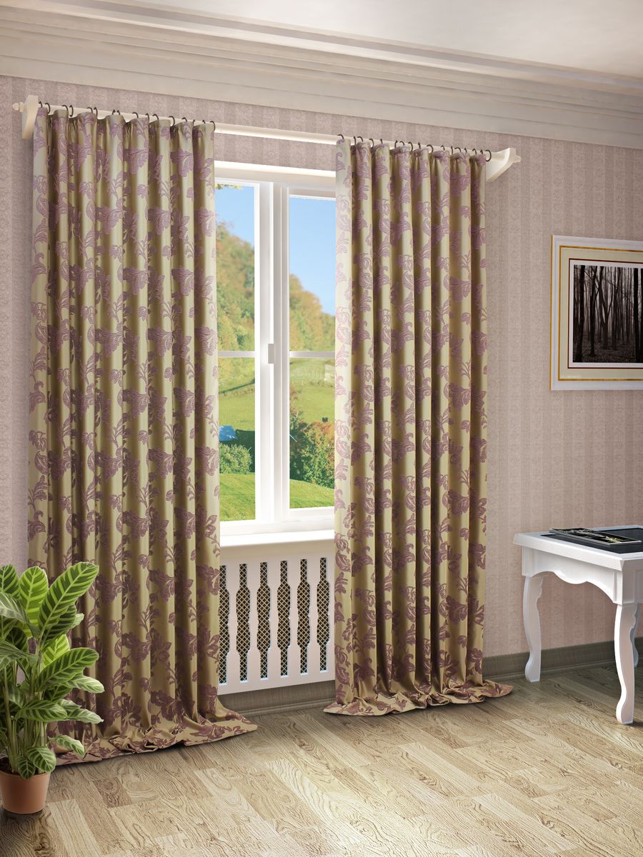 Штора Sanpa Home Collection Сьюзен, на ленте, цвет: сиреневый, высота 260 см956251325 Штора Sanpa Home Collection Сьюзен, на ленте, цвет: сиреневый, высота 260 см956251325Штора Сьюзен с оригинальным узором изготовлена из ткани жаккард.Жаккард - одна из дорогостоящих тканей, так как её производство трудозатратно. Своеобразный рельефный рисунок, который получается в результате сложного переплетения на плотной ткани, напоминает гобелен.Крепление к карнизу осуществляется при помощи вшитой шторной ленты.