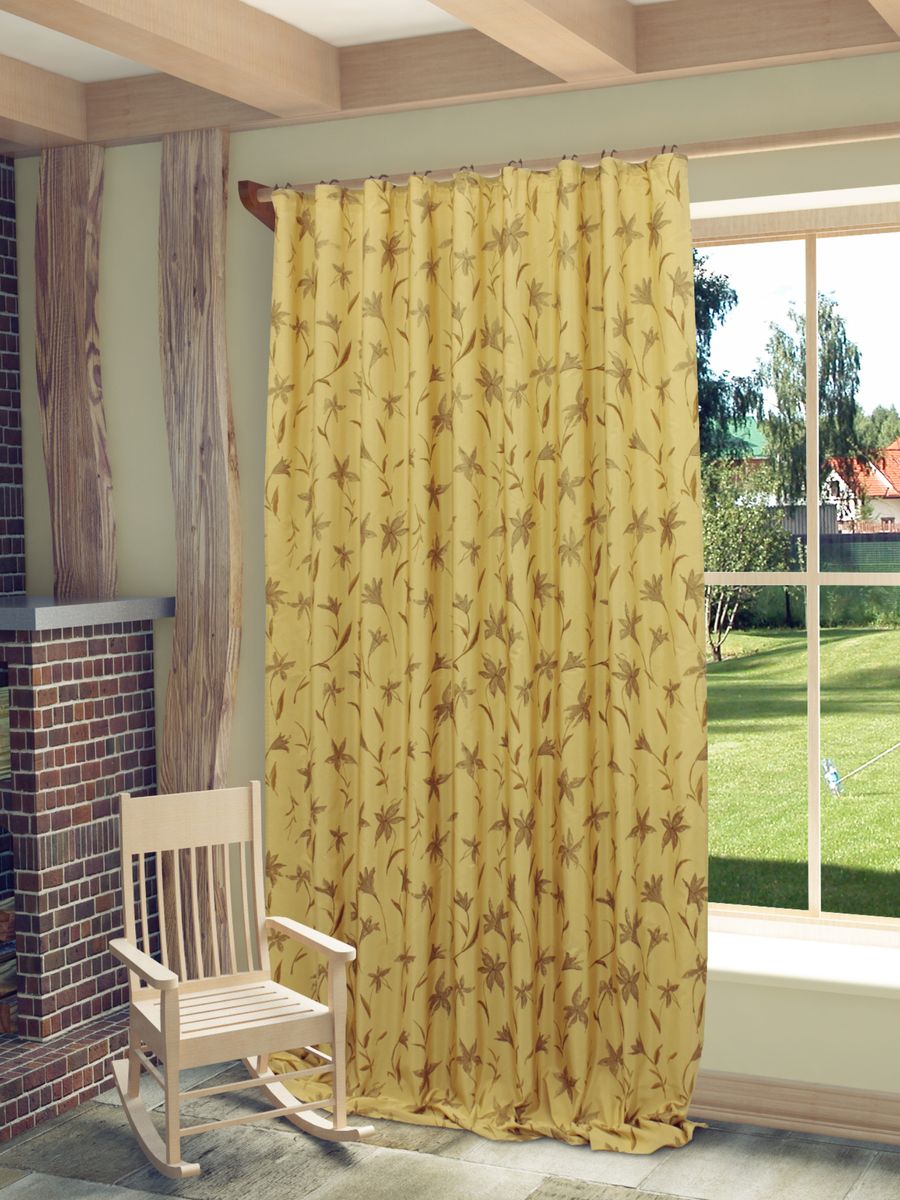 Штора Sanpa Home Collection Антия, на ленте, цвет: бежевый, высота 280 смGC220/05 Штора Sanpa Home Collection Антия, на ленте, цвет: бежевый, высота 280 смGC220/05Штора Антия с оригинальным узором изготовлена из тафты.Тафта — разновидность глянцевой плотной тонкой ткани полотняного переплетения из туго скрученных нитей шёлка, хлопка или синтетических органических полимеров (химические волокна).Крепление к карнизу осуществляется при помощи вшитой шторной ленты.