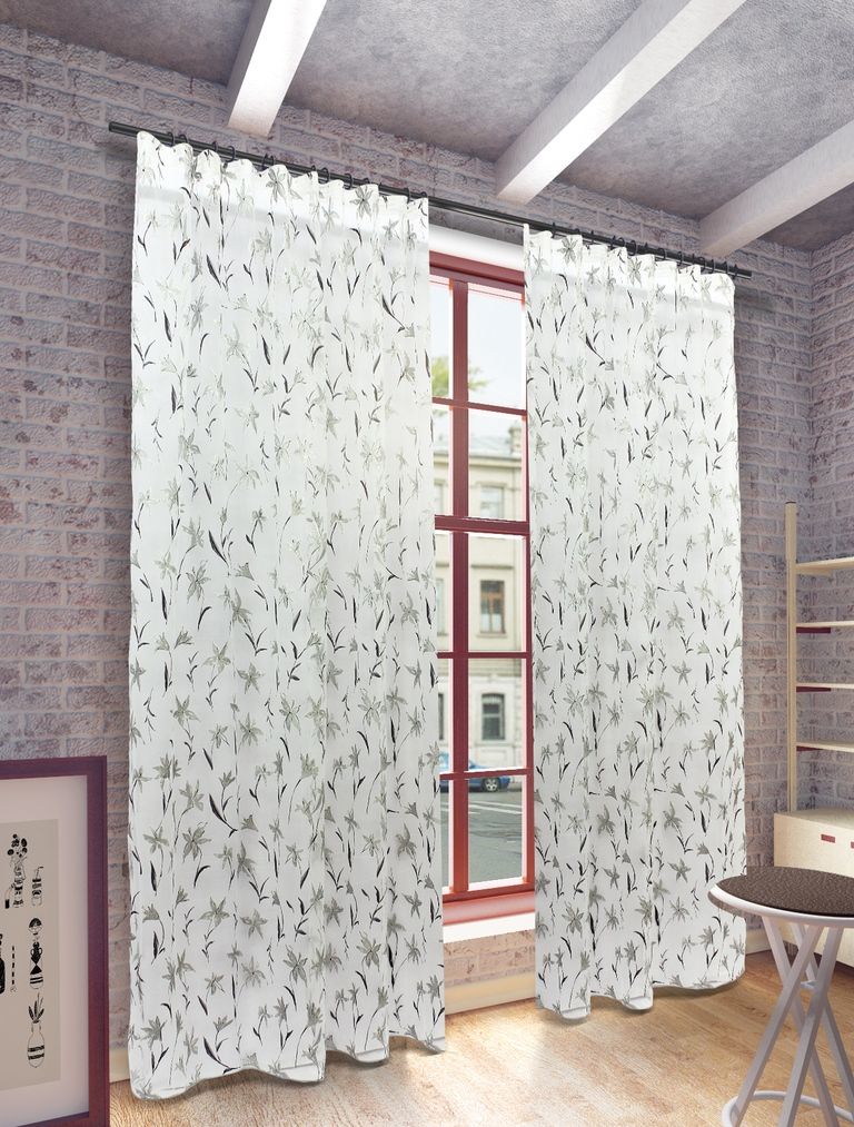 Тюль Sanpa Home Collection Антия, на ленте, цвет: белый, серый, высота 280 смS03301004 Тюль Sanpa Home Collection Антия, на ленте, цвет: белый, серый, высота 280 смS03301004Тюль Антия нежного цвета с оригинальным рисунком изготовленная в технике деворе. Воздушная ткань привлечет к себе внимание и идеально оформит интерьер любого помещения. Деворе - это сложнейшая техника химического травления, при котором ткань приобретает великолепный, поистине волшебный вид. Изысканный атласный или бархатный рисунок буквально парит на матовом или прозрачном фоне, и материал становится лёгким, живым и объёмным.Крепление к карнизу осуществляется при помощи вшитой шторной ленты.