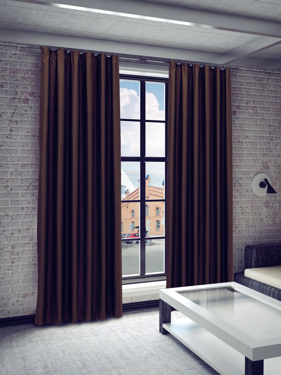 Штора Sanpa Home Collection Габриэла, на ленте, цвет: коричневый, высота 260 см1004900000360 Штора Sanpa Home Collection Габриэла, на ленте, цвет: коричневый, высота 260 см1004900000360Штора Габриэла в классическом однотонном исполнении изготовлена из ткани микросатин.Микросатин называют текстилем нового поколения. Это тончайшее микроволокно, в составе которого кроме натуральной пряжи - хлопка, бамбука или полунатуральной вискозы, можно обнаружить небольшой процент полиэфира..Крепление к карнизу осуществляется при помощи вшитой шторной ленты.