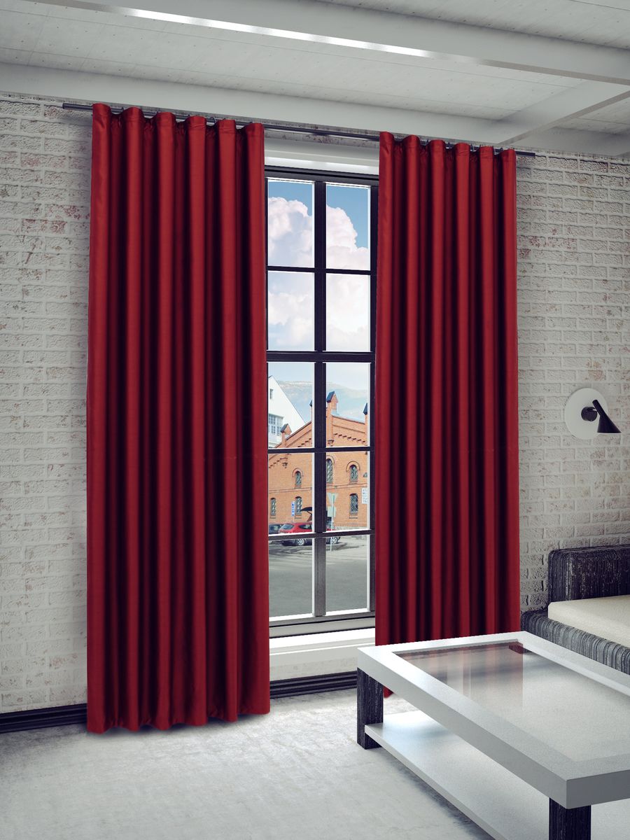 Штора Sanpa Home Collection Габриэла, на ленте, цвет: бордовый, высота 260 см1004900000360 Штора Sanpa Home Collection Габриэла, на ленте, цвет: бордовый, высота 260 см1004900000360Штора Габриэла в классическом однотонном исполнении изготовлена из ткани микросатин.Микросатин называют текстилем нового поколения. Это тончайшее микроволокно, в составе которого кроме натуральной пряжи - хлопка, бамбука или полунатуральной вискозы, можно обнаружить небольшой процент полиэфира..Крепление к карнизу осуществляется при помощи вшитой шторной ленты.