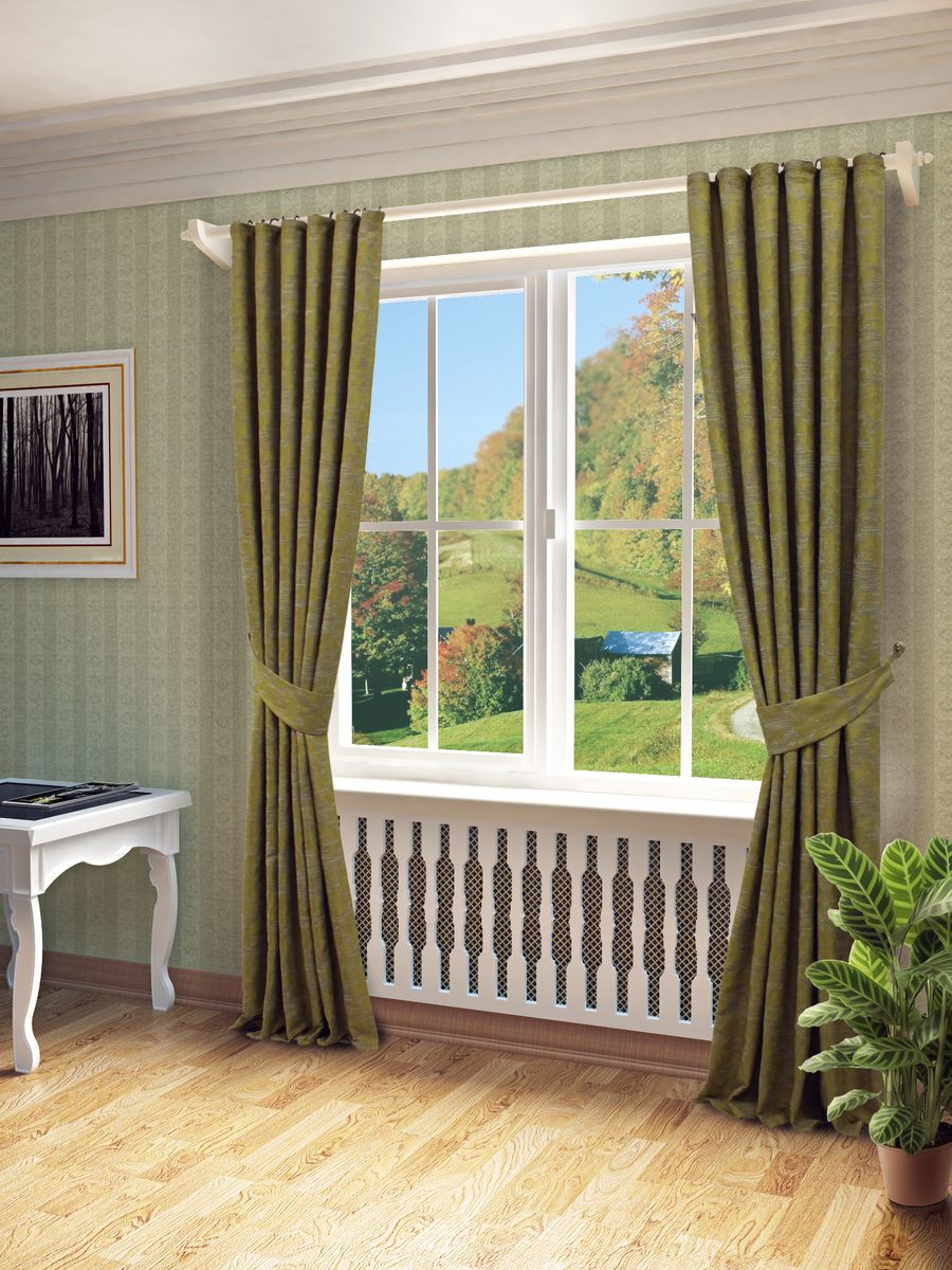 Комплект штор Sanpa Home Collection Вэнди, на ленте, цвет: зеленый, высота 260 смGC220/05 Комплект штор Sanpa Home Collection Вэнди, на ленте, цвет: зеленый, высота 260 смGC220/05Комплект штор Вэнди, выполненный из жаккарда, великолепно украсит любое окно. Комплект состоит из двух штор и двух подхватов. Оригинальный рисунок и приятная цветовая гамма привлекут к себе внимание и органично впишутся в интерьер помещения. Этот комплект будет долгое время радовать вас и вашу семью!В комплект входит: Штора: 2 шт. Размер (Ш х В): 150 см х 260 см.Подхват: 2 шт.
