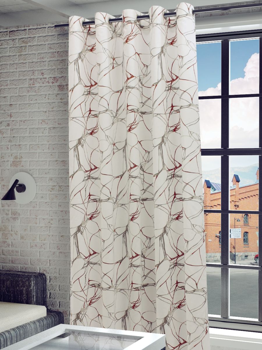 Штора Sanpa Home Collection Видана, на люверсах, цвет: белый, бежевый, терракотовый, высота 260 см98299571 Штора Sanpa Home Collection Видана, на люверсах, цвет: белый, бежевый, терракотовый, высота 260 см98299571Штора Видана с оригинальным узором изготовлена из хлопка.Изделие оснащено металлическими люверсами для подвешивания на карниз-трубу, которые гармонично смотрятся и легко скользят по карнизу. Штора на люверсах идеально подойдет для гостиной или спальни и великолепно украсит любое окно.
