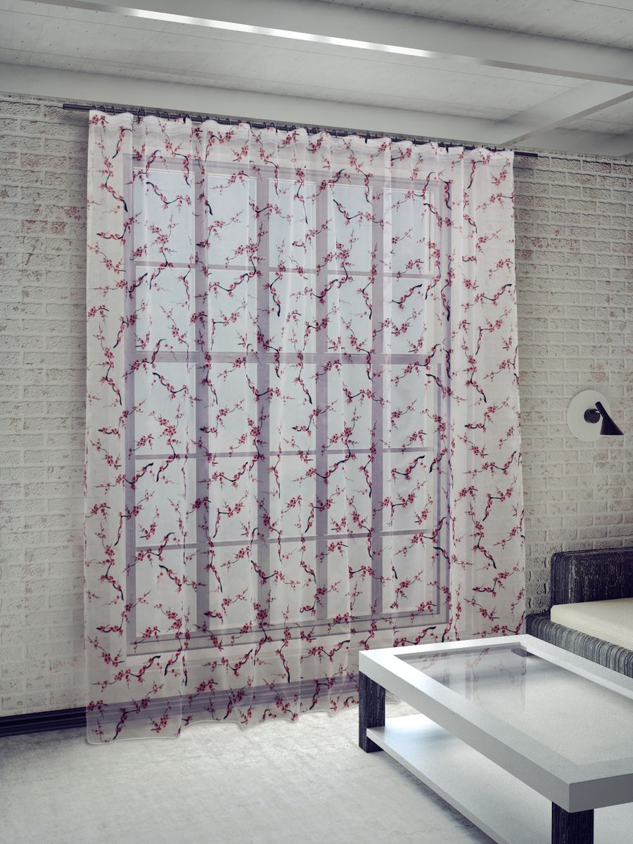 Тюль Sanpa Home Collection Сакура, на ленте, цвет: красный, высота 260 смHP8270/1/1E Сакура красный, , 300*260 см Тюль Sanpa Home Collection Сакура, на ленте, цвет: красный, высота 260 смHP8270/1/1E Сакура красный, , 300*260 смТюль Сакура нежного цвета изготовлена из ткани деворе. Воздушная ткань привлечет к себе внимание и идеально оформит интерьер любого помещения. Деворе - это сложнейшая техника химического травления, при котором ткань приобретает великолепный, поистине волшебный вид. Изысканный атласный или бархатный рисунок буквально парит на матовом или прозрачном фоне, и материал становится лёгким, живым и объёмным.Крепление к карнизу осуществляется при помощи вшитой шторной ленты.