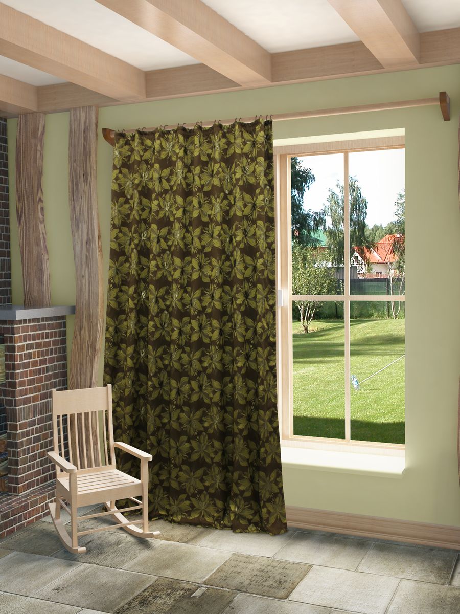 Штора Sanpa Home Collection Хильда, на ленте, цвет: коричневый, зеленый, высота 260 см1004900000360 Штора Sanpa Home Collection Хильда, на ленте, цвет: коричневый, зеленый, высота 260 см1004900000360Штора Хильда с роскошным рисунком изготовлена из ткани жаккард. Жаккард - одна из дорогостоящих тканей, так как её производство трудозатратно. Своеобразный рельефный рисунок, который получается в результате сложного переплетения на плотной ткани, напоминает гобелен.Крепление к карнизу осуществляется при помощи вшитой шторной ленты.