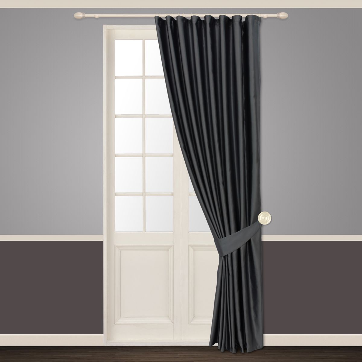 Штора Sanpa Home Collection Шания, на ленте, цвет: серый, высота 260 см98299571 Штора Sanpa Home Collection Шания, на ленте, цвет: серый, высота 260 см98299571Штора Шания в классическом однотонном исполнении изготовлена из ткани сатен.Сатен - белая полиэфирная ткань особого сатинового переплетения. Сатен с лицевой стороны на ощупь напоминает шелк или атлас, но при этом поверхность матовая, не дает бликов и отлично рассеивает свет. Ткань Сатен обладает высокими износостойкими качествами - ткань прочная и плотная.Крепление к карнизу осуществляется при помощи вшитой шторной ленты.