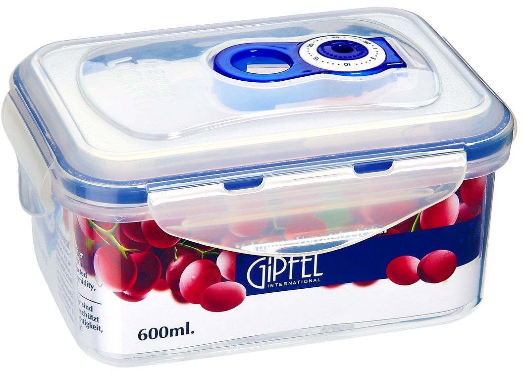 Контейнер вакуумный Gipfel, 600 млVT-1520(SR) Контейнер вакуумный Gipfel, 600 млVT-1520(SR)Посуда Gipfel изготовлена только из качественных, экологически чистых материалов. Также уделяется особое внимание дизайну продукции, способному удовлетворять вкусы даже самых взыскательных покупателей. Сталь 8/10, из которой изготавливается посуда и аксессуары Gipfel, является уникальной. Она отличается высокими эксплуатационными характеристиками и крайне устойчива к физическим воздействиям. Сложно найти более подходящий для создания качественной кухонной посуды материал. Отличительной чертой металлической посуды, выполненной из подобной стали, является характерный сероватый оттенок поверхности и особый блеск. Это позволяет приготовить более здоровую пищу.