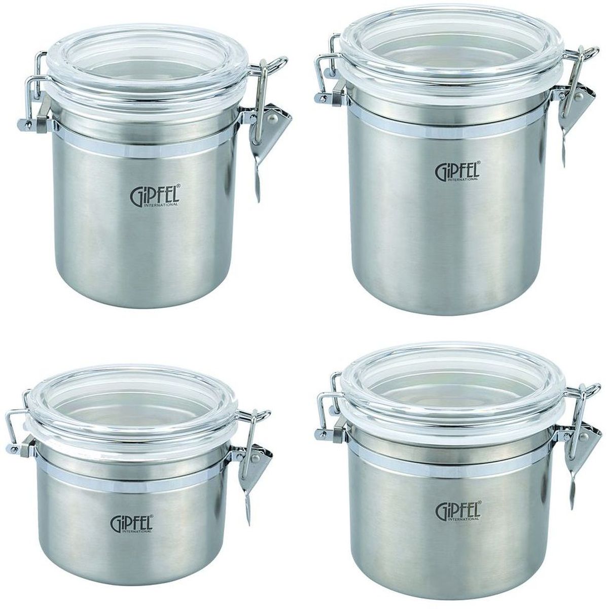 Банка для сыпучих продуктов Gipfel Pule, 1,8 л, 4 штАксион Т-33 Банка для сыпучих продуктов Gipfel Pule, 1,8 л, 4 штАксион Т-33Посуда Gipfel изготовлена только из качественных, экологически чистых материалов. Также уделяется особое внимание дизайну продукции, способному удовлетворять вкусы даже самых взыскательных покупателей. Сталь 8/10, из которой изготавливается посуда и аксессуары Gipfel, является уникальной. Она отличается высокими эксплуатационными характеристиками и крайне устойчива к физическим воздействиям. Сложно найти более подходящий для создания качественной кухонной посуды материал. Отличительной чертой металлической посуды, выполненной из подобной стали, является характерный сероватый оттенок поверхности и особый блеск. Это позволяет приготовить более здоровую пищу.
