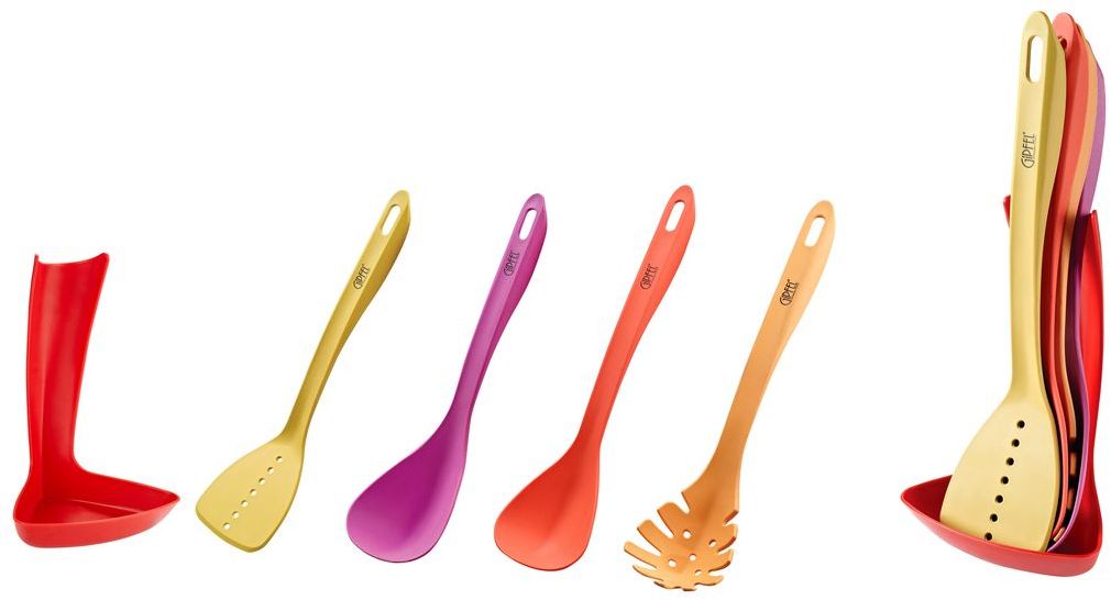Кухонный набор Gipfel Compact, 5 предметов54 009312 Кухонный набор Gipfel Compact, 5 предметов54 009312Посуда Gipfel изготовлена только из качественных, экологически чистых материалов. Также уделяется особое внимание дизайну продукции, способному удовлетворять вкусы даже самых взыскательных покупателей. Сталь 8/10, из которой изготавливается посуда и аксессуары Gipfel, является уникальной. Она отличается высокими эксплуатационными характеристиками и крайне устойчива к физическим воздействиям. Сложно найти более подходящий для создания качественной кухонной посуды материал. Отличительной чертой металлической посуды, выполненной из подобной стали, является характерный сероватый оттенок поверхности и особый блеск. Это позволяет приготовить более здоровую пищу.