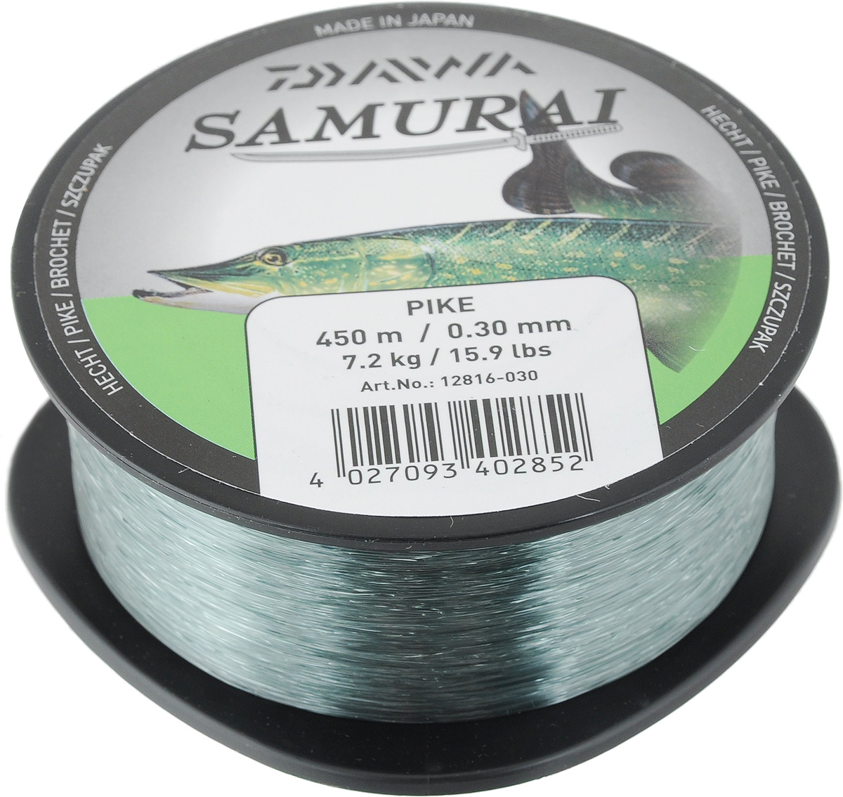 Леска Daiwa Samurai Pike, цвет: светло-оливковый, 450 м, 0,3 мм, 7,2 кг010-01199-23 Леска Daiwa Samurai Pike, цвет: светло-оливковый, 450 м, 0,3 мм, 7,2 кг010-01199-23Популярная леска Daiwa Samurai Pike применяется для ловли разнообразной рыбы. Изготовлена из прочного нейлона согласновысоким стандартам качества. Леска сочетает в себе великолепное соотношение цены и качества.