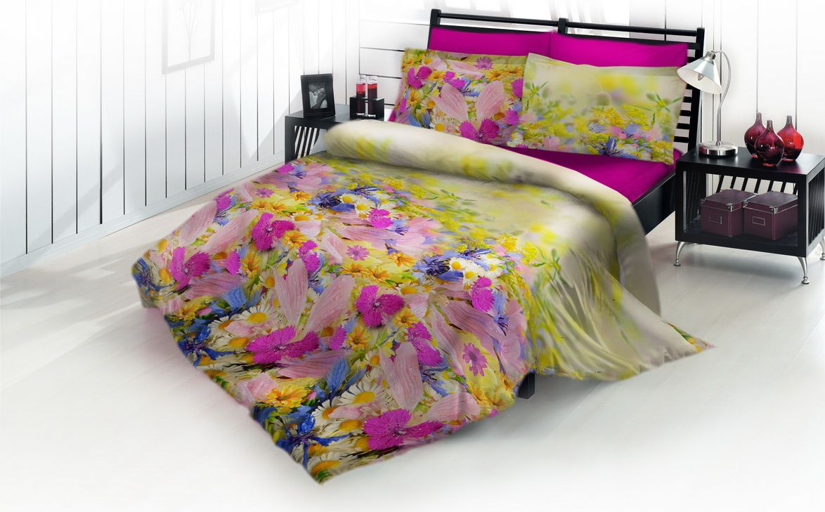 Комплект белья DP Romance Daisy bouquet, евро, наволочки 70x70, цвет: разноцветный01-1259-1 Комплект белья DP Romance Daisy bouquet, евро, наволочки 70x70, цвет: разноцветный01-1259-1Коллекция постельного белья из сатина. Особенность - использование уникальной технологии – цифровой печати с эффектом «живого» изображения.• Превосходный сатин из длинноволокнистого хлопка.• Прекрасная подарочная упаковка-книжка.• Соотношение качества, внешнего вида упаковки и цены не имеет аналогов на российском рынке.