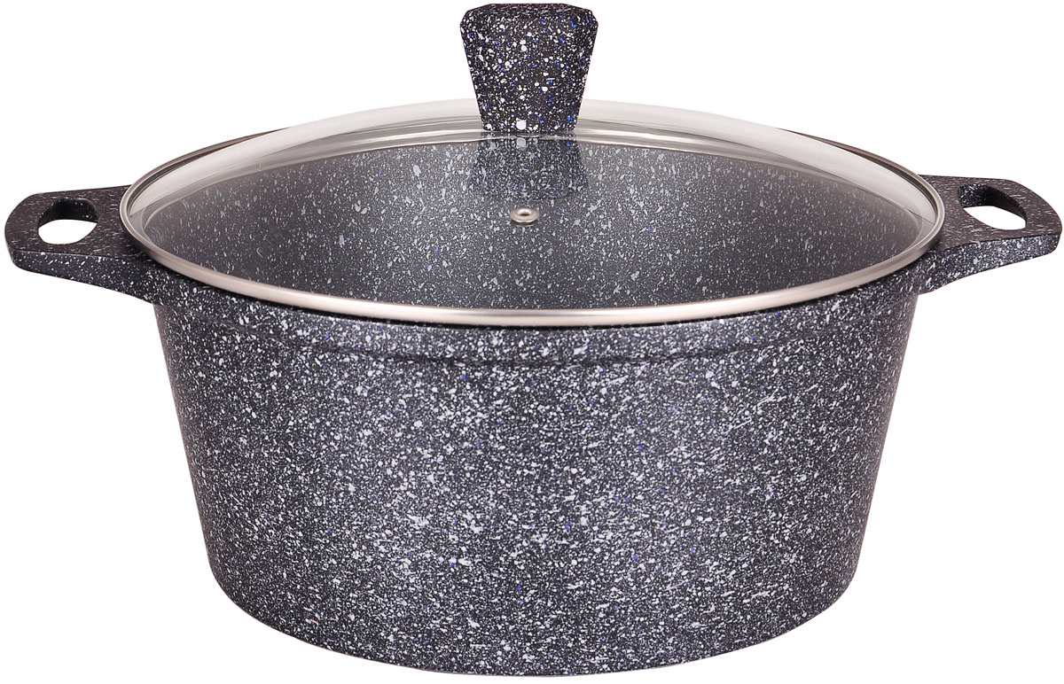 Кастрюля Winner Marble coating, с крышкой, с антипригарным мраморным покрытием, 2,3 л54 009312 Кастрюля Winner Marble coating, с крышкой, с антипригарным мраморным покрытием, 2,3 л54 009312Кастрюля объемом 2,3 л, 20 см, толщина стенки - 2 мм, дна - 4,5 мм. Покрытие: внутри - антипригарное мраморное серое, снаружи - жаростойкое лаковое серое. Ручка крышки бакелитовая с покрытием Soft Touch. Крышка стеклянная. Подходит для индукционных плит и чистки в посудомоечной машине. Состав: литой алюминий.