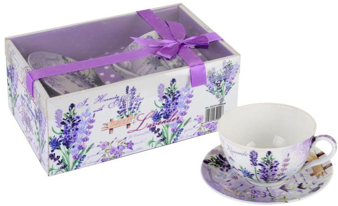 Чайная пара GiftnHome Лаванда, 260 мл, 2 предметаVT-1520(SR) Чайная пара GiftnHome Лаванда, 260 мл, 2 предметаVT-1520(SR)Чайная пара GiftnHome Лаванда состоит из чашки и блюдца. Предметы набора выполнены из высококачественного фарфора белого цвета и оформлены оригинальным цветочным рисунком.Набор идеально подойдет для чая и придется по вкусу и ценителям классики, и тем, кто предпочитает утонченность и изысканность.Объем чашки: 260 мл.Диаметр блюдца: 14 см.