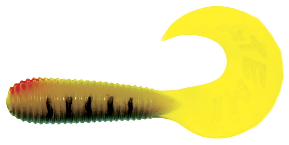 Твистер Atemi, цвет: yellowbear, длина 6 см, 10 шт010-01199-23 Твистер Atemi, цвет: yellowbear, длина 6 см, 10 шт010-01199-23Универсальный твистер Atemi изготовлен из силикона и подходит для ловли хищных рыб всеми возможными способами. Мягкий хвост совершает амплитудные колебания в стоячей воде, а при ловле на течении заставляет приманку дрожать и извиваться, что создает интересную игру, выманивающую рыбу с глубины и не оставляющую ей шансов не пойти в атаку.