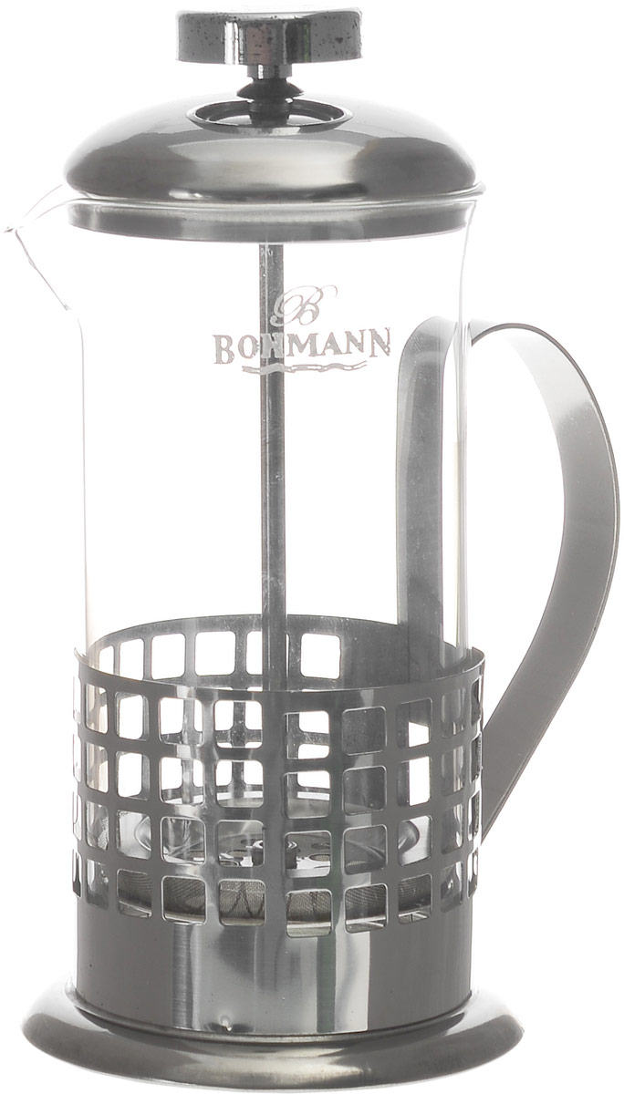 Френч-пресс Bohmann Квадраты, 350 млFS-91909 Френч-пресс Bohmann Квадраты, 350 млFS-91909Френч-пресс Bohmann Квадраты используется для заваривания крупнолистового чая, кофе среднего помола, травяных сборов. Изготовлен из высококачественной нержавеющей стали и термостойкого стекла, выдерживающего высокую температуру, что придает ему надежность и долговечность. Френч-пресс Bohmann Квадраты незаменим для любителей чая и кофе.Можно мыть в посудомоечной машине.Объем: 350 мл.Высота (с учетом крышки): 18 см.Диаметр (по верхнему краю): 7,5 см.