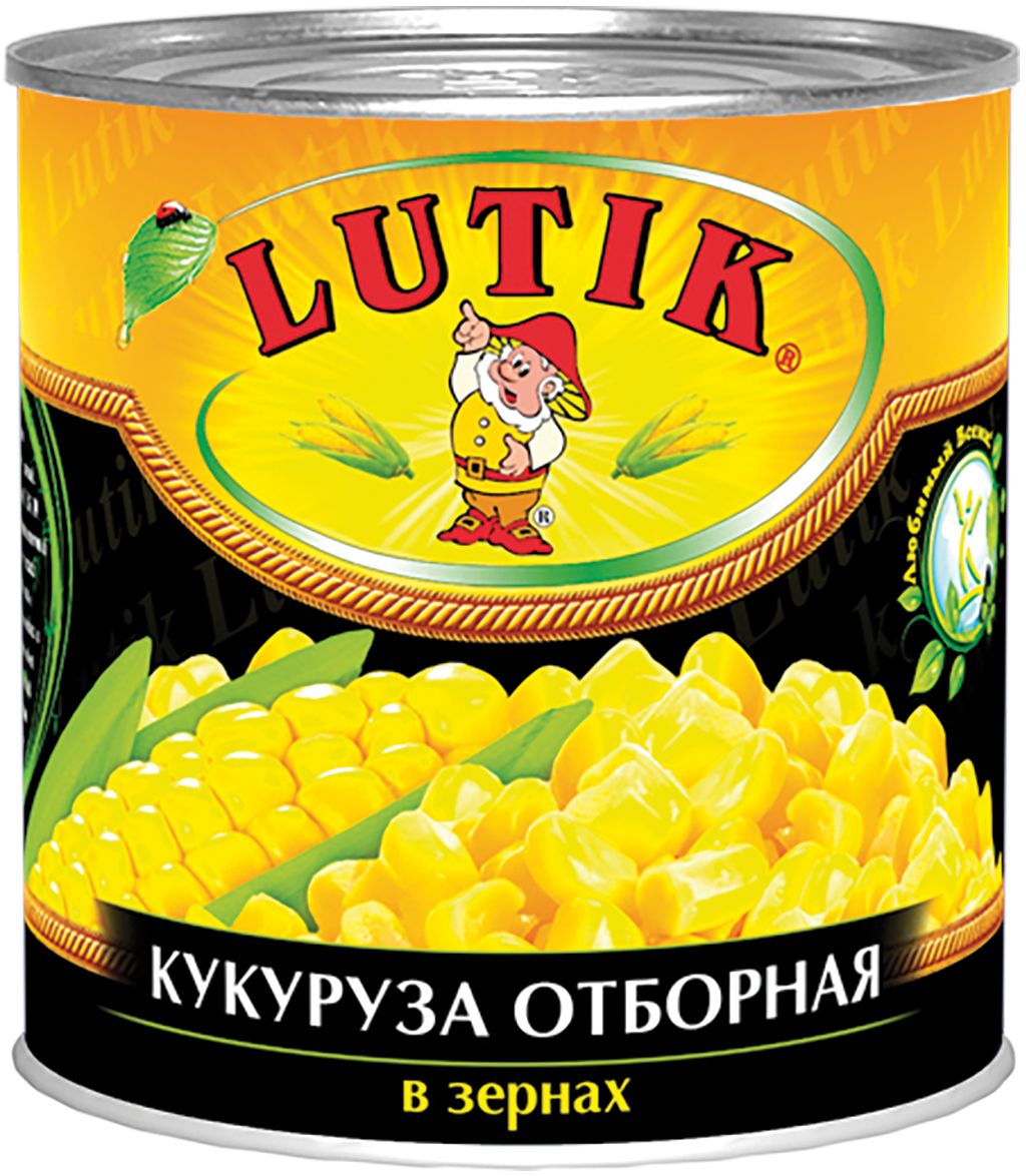 Lutik Кукуруза отборная, 425 мл0120710 Lutik Кукуруза отборная, 425 мл0120710Кукуруза отборная Lutik отлично впишется в рацион любой семьи! Консервация - это специальная обработка продуктов, при которой прекращается размножение микроорганизмов и деятельность ферментов.