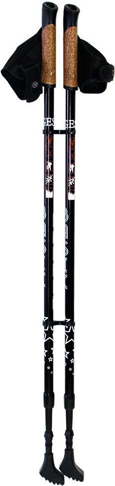 Палки для скандинавской ходьбы Gess Basic Walker, телескопические, 2 секции, цвет: черный, длина 80-135 см, 2 штGESS-919 Палки для скандинавской ходьбы Gess Basic Walker, телескопические, 2 секции, цвет: черный, длина 80-135 см, 2 штGESS-919• 2-х секционные палки для скандинавской ходьбы;• Ультракомпактные - 80 см в сложенном виде;• Вес 600 гр без упаковки;• Встроенный амортизатор антишок;• Ручка сделана из композитной смеси пробки с полиуретаномб имеет страховочный мешок Длина палки: от 80 до 135 смРост человека: от 140 до 195 смМатериал палки: сплав алюминия 6061Ручка: композитная смесь пробки с полиуретаном, страховочный ремешокМатериал наконечника: победитовый сплавДопустимый диапазон температуры: от -70°С до + 50°С