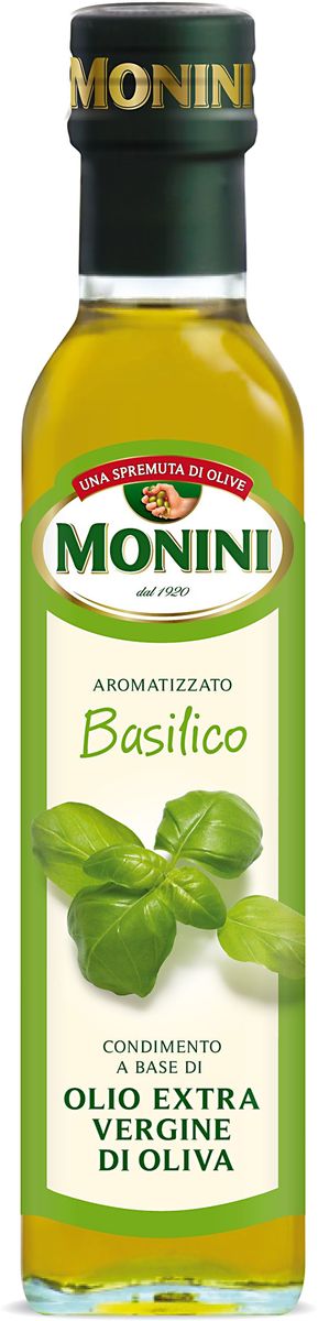 Monini масло оливковое Extra Virgin Базилик, 250 мл0120710 Monini масло оливковое Extra Virgin Базилик, 250 мл0120710Масло оливковое MONINI с базиликом Еxtra virgin – полезный полностью натуральный продукт, не подвергнутый химическим процессам. Нерафинированное оливковое масло экстра класса станет прекрасной заправкой для зеленых салатов, основной для изысканных соусов и маринадов, а также других вкусных и полезных блюд средиземноморской кухни. Оливковое масло обладает экстраординарными оздоровительными свойствами, идеально подходит для приверженцев правильного питания.