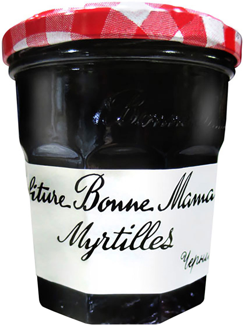 Bonne Maman Конфитюр Экстра из черники, 370 г0120710 Bonne Maman Конфитюр Экстра из черники, 370 г0120710Классика французских конфитюров от Bonne Maman - конфитюр из черники! Не зря многие считают конфитюры от Bonne Maman №1 в мире, просто намажьте этот конфитюр на тост, попробуйте, это яркий вкус лета! Отличное лакомство для детей и взрослых.