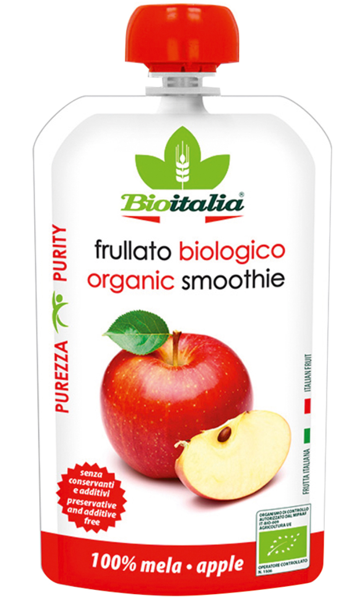 Bioitalia Пюре из яблока смузи, 120 г0120710 Bioitalia Пюре из яблока смузи, 120 г0120710Смузи на основе 100% натурального сока понравится любителям необычных вкусовых сочетаний.