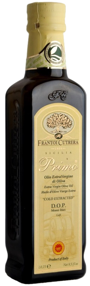 Frantoi Cutrera Оливковое масло нерафинированное Extra Vergine, 250 мл0120710 Frantoi Cutrera Оливковое масло нерафинированное Extra Vergine, 250 мл0120710Нерафинированное оливковое масло производится из первого урожая оливок, собранного в октябре механическим путем. Разлитое сразу после отжима по бутылкам, оно сохраняет свой благоуханный аромат свежеотжатого масла.