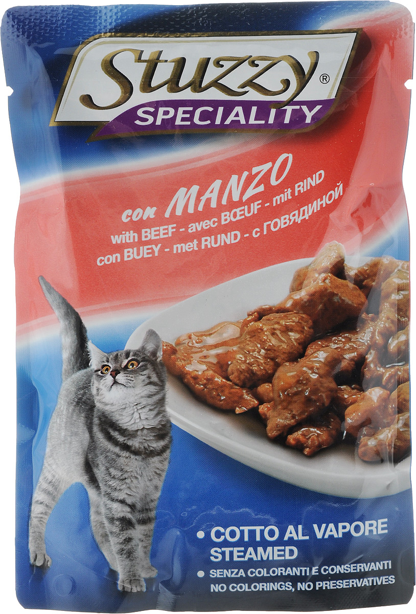 Консервы Stuzzy Speciality, для взрослых кошек, с говядиной, 100 г0120710 Консервы Stuzzy Speciality, для взрослых кошек, с говядиной, 100 г0120710Консервы Stuzzy Speciality - это корм для взрослых кошек, который отличается большой натуральностью. В консервах есть все, что нужно вашей кошке: питательные вещества, минералы, витамины. Корм обогащены таурином и витамином Е для поддержания правильной работы сердца и иммунной системы. А также инулином, способствующим всасыванию питательных веществ, и биотином, делающим шерсть блестящей и шелковистой и поддерживающим здоровое состояние кожных покровов. Консервы имеют аппетитный вид, удивительный аромат и приятный вкус, который понравится питомцу!Товар сертифицирован.