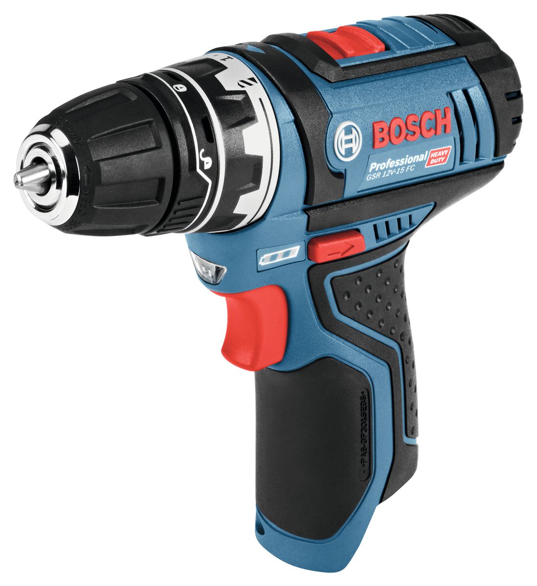 Аккумуляторная дрель-шуруповерт Bosch GSR 12V-15 FC, 2x2 А/ч, 4-в-1. 06019F6000WH18DBDL-RJ (5.0 Аh)_черный, зеленый Аккумуляторная дрель-шуруповерт Bosch GSR 12V-15 FC, 2x2 А/ч, 4-в-1. 06019F6000WH18DBDL-RJ (5.0 Аh)_черный, зеленыйАккумуляторная дрель-шуруповерт c 4 насадками FlexiClick в комплекте: бит-держателем, угловой сверлильной головкой, быстрозажимным сверлильным патроном и эксцентриком. Теперь работа в труднодоступных и тесных местах не составит труда! Преимущества изделия:Исключительно компактный корпус (132 мм) позволяет сверлить и заворачивать в труднодоступных местахИнтерфейс Bosch FlexiClick с встроенным магнитным держателем бит позволяет устанавливать держатель бит, сверлильный патрон, угловой сверлильный патрон и эксцентрикЭксцентрик можно регулировать и фиксировать на шуруповерте в 16 различных положенияхИнтерфейс «One-Click» гарантирует надежное и быстрое крепление на инструменте. Обзор технических характеристик:Макс. крутящий момент (жесткое заворачивание шурупов): 30 НмКрутящий момент, макс. (мягкое заворачивание шурупов): 15 НмМакс. крутящий момент (жесткое/мягкое заворачивание): 30 / 15 НмЧисло оборотов холостого хода (1-я/2-я скорость): 0 – 400 / 0 – 1300 об/минДиапазон хвостовиков для сверлильного патрона: 1 - 10 ммНапряжение аккумулятора: 12 ВБыстрозажимной сверлильный патрон: 10 ммЧисло ступеней крутящего момента: 20+1Макс. O отверстия в древесине: 30 ммМакс. диам. отверстия в стали: 10 ммМакс. O шурупов: 7 мм. Комплектация:Адаптер сверлильного патрона GFA 12-BАдаптер держателя бит GFA 12-XУгловой адаптер GFA 12-W Угловая насадка GFA 12-W 1 600 A00 F5K Быстрозарядное устройство GAL 1230 CV2 аккумулятора GBA 12 В 2,0 А•ч1/2 вкладыш для кейса L-BOXX под инструмент и зарядное устройство