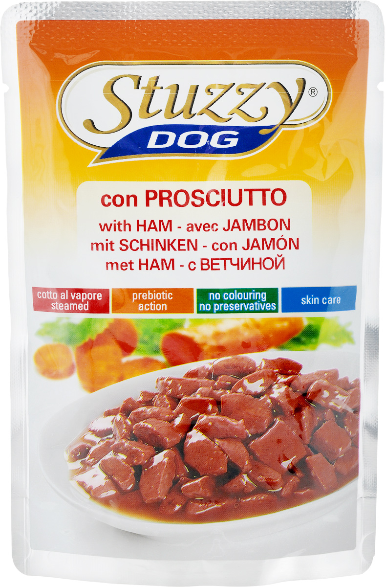 Консервы для взрослых собак Stuzzy Dog, с ветчиной в соусе, 100 г0120710 Консервы для взрослых собак Stuzzy Dog, с ветчиной в соусе, 100 г0120710Консервы для взрослых собак Stuzzy Dog - полнорационный продукт, который подходит для ежедневного кормления вашего животного.Консервы Stuzzy это аппетитные вкусы без усилителей, красителей и консервантов.Корм обогащен таурином и витамином Е для поддержания правильной работы сердца и иммунной системы. А также инулином, способствующим всасыванию питательных веществ, и биотином, делающим шерсть блестящей и шелковистой и поддерживающим здоровое состояние кожных покровов.Консервы имеют аппетитный вид, удивительный аромат и приятный вкус, который понравится питомцу! Товар сертифицирован.