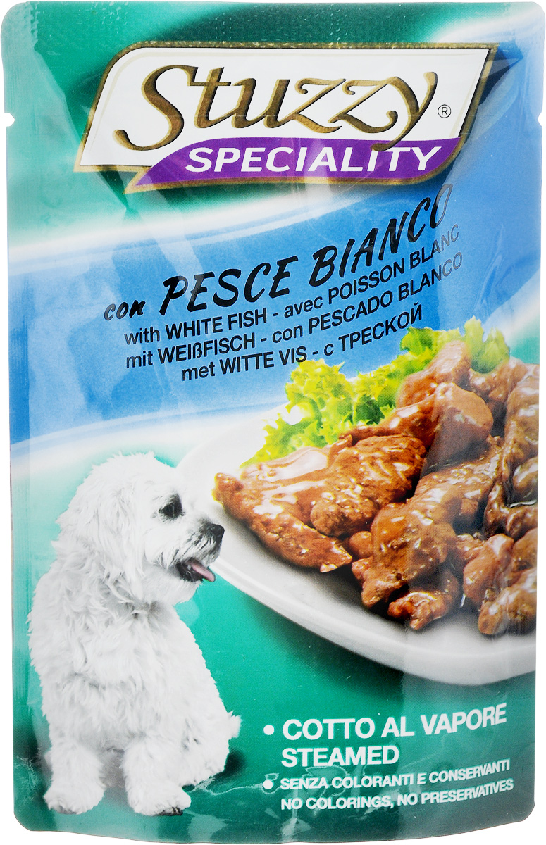 Консервы Stuzzy Speciality, для взрослых собак, с треской, 100 г0120710 Консервы Stuzzy Speciality, для взрослых собак, с треской, 100 г0120710Консервы Stuzzy Speciality - это корм для взрослых собак, который отличается большойнатуральностью. В консервах есть все, что нужно вашей собаке: питательные вещества,минералы, витамины. Корм обогащены таурином и витамином Е для поддержания правильнойработы сердца и иммунной системы. А также инулином, способствующим всасыванию питательныхвеществ, и биотином, делающим шерсть блестящей и шелковистой и поддерживающим здоровоесостояние кожных покровов. Отличительной особенностью корма является его приготовление на пару, без красителей и консервантов. Консервы имеют аппетитный вид, удивительный аромат и приятный вкус, который понравитсяпитомцу!