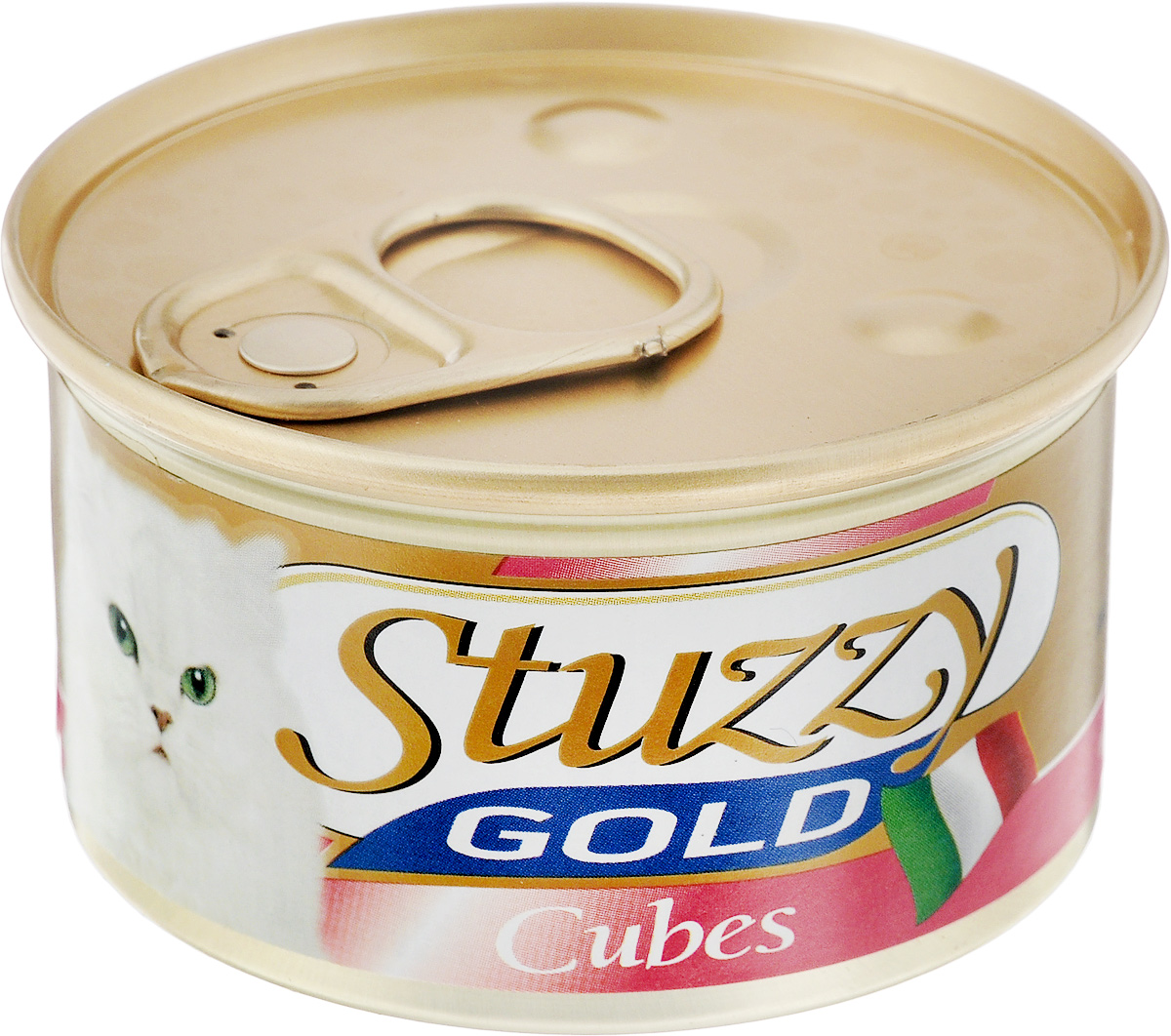 Консервы для взрослых кошек Stuzzy Gold, с курицей, 85 г0120710 Консервы для взрослых кошек Stuzzy Gold, с курицей, 85 г0120710Консервы для кошек Stuzzy Gold - это дополнительный рацион для взрослых кошек. Корм обогащен таурином и витамином Е для поддержания правильной работы сердца и иммунной системы. Инулин обеспечивает всасывание питательных веществ, а биотин способствуют великолепному внешнему виду кожи и шерсти. Корм приготовлен на пару, не содержит красителей и консервантов. Состав: мясо и мясные субпродукты 55% (из них курица 23%).Питательная ценность: белок 9%, жир 5,5%, клетчатка 0,1%, зола 2%, влажность 80%.Питательные добавки (на кг): витамин А 1177 МЕ, витамин D3 700 МЕ, витамин Е 40 мг,таурин 300 мг, железо 63,14 мг, цинк 40,8 мг, медь 2,32 мг, марганец 3,25 мг, селен 0,155 мг, йод 0,76 мг.Товар сертифицирован.