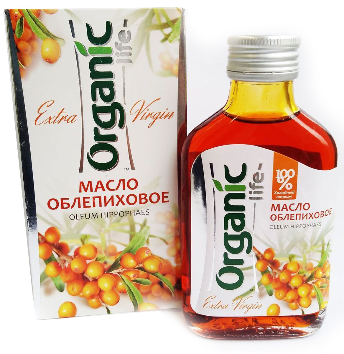 Organic Life масло облепиховое, 100 мл0120710 Organic Life масло облепиховое, 100 мл0120710Облепиховое масло - природный поливитаминный комплекс. Мы используем особую технологию переработки, получая масло из отборных ягод алтайской облепихи. Такая технология позволяет сохранить в масле все полезные вещества, заложенные природой, а также вкус, цвет и аромат свежей облепихи. По содержанию каротиноидов (провитамина А) облепиховое масло является лидером среди всех растительных масел. Также оно богато витаминами Е, В2, ВЗ, В6, В9, К и содержит более 15-ти макро- и микроэлементов (кальций, магний, железо, марганец, медь, цинк, хром, алюминий, селен, никель, кремний, титан, йод, бор и др.) Регулярное употребление масла в пищу рекомендуется:для профилактики авитаминоза;для профилактики болезней желудочно-кишечного тракта;для профилактики болезней глаз и верхних дыхательных путей;при повышенной физической и умственной нагрузке;для поддержания защитных сил организма и укрепления иммунитета. Облепиховое масло Organic Life обладает вкусом, цветом и ароматом свежей ягоды, гармонично сочетается с фруктовыми и овощными салатами. Способ применения: по 1 ч.л. 2-3 раза в день.