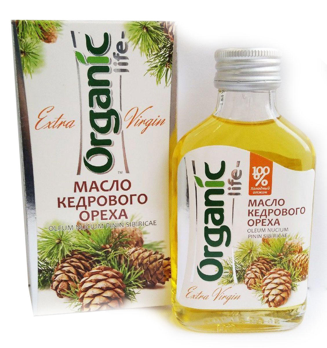 Organic Life масло кедрового ореха, 100 мл0120710 Organic Life масло кедрового ореха, 100 мл0120710Масло кедровое (из ядер сибирского кедрового ореха) - настоящая природная кладовая необходимых человеку веществ. В его составе гармонично сочетаются витамины (Е, А, группа В, РР, D), аминокислоты, микроэлементы, фосфолипиды. Особую ценность представляет комплекс полиненасыщенных жирных кислот Омега-6 и Омега-3 (витамин Р), которые не синтезируются в организме, поэтому должны поступать с пищей. Они положительно воздействуют на структуры стенок сосудов и активно участвуют в синтезе различных гормонов, сохраняя молодость, здоровье и красоту. Кедровое масло содержит редко встречающуюся в природе гамма-линоленовую кислоту. Она обладает противовоспалительным действием, предупреждает образование тромбов, снижает уровень плохого холестерина в крови, контролирует возникновение жировых клеток, ускоряет расщепление жиров, помогает избавиться от лишнего веса. Кедровое масло обладает тонким ореховым вкусом и ароматом, может улучшить вкус любого блюда. Способ применения: по 1 ч.л. 2-3 раза в день.