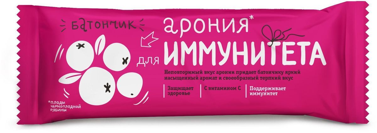 БиоИнновации Арония для иммунитета батончик, 30 шт по 25 г0120710 БиоИнновации Арония для иммунитета батончик, 30 шт по 25 г0120710Батончик-мюсли Арония для иммунитета – лакомство с пользой для организма. Содержит злаки, фрукты и ягоды Удобно взять с собойСодержит витамин С, который поддерживает иммунитет