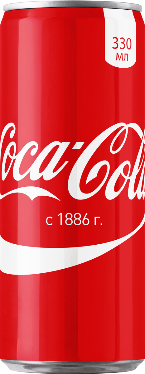 Coca-Cola напиток сильногазированный, 0,33 л0120710 Coca-Cola напиток сильногазированный, 0,33 л0120710Кока-Кола - самый популярный напиток за всю историю компании Coca-Cola, был придуман аптекарем Доктором Джоном Пэмбертоном в Атланте, штат Джорджия в 8 мая 1886 года. Никто не помнит, каким образом сироп доктора Пэмбертона смешался с газированной водой, но новый прохладительный напиток был сразу признан одновременно вкусным и освежающим. Формула Coca-Cola - один из самых тщательно оберегаемых коммерческих секретов всех времен и народов.