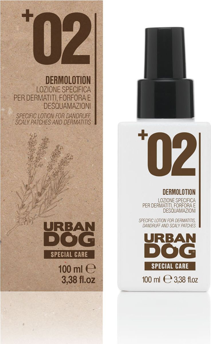 Лосьон для собак Urban Dog, от дерматитов, перхоти и шелушения, 100 мл0120710 Лосьон для собак Urban Dog, от дерматитов, перхоти и шелушения, 100 мл0120710Лосьон спрей с сбалансированным и стабилизированным pH интенсивного действия для обработки кожи с воспалениями, непатологическими поверхностными покраснениями и излишним шелушением. За счет наличия среди ингредиентов эфирных масел и тщательно подобранных активных веществ продукт глубоко очищает кожу и оказывает смягчающее воздействие, что помогает предотвратить излишнее шелушение. Обладает немедленным облегчающим эффектом. Применение лосьона вместе с DERMO ШАМПУНЕМ гарантирует максимальный эффект обработки, особенно в период наибольшего стресса для кожи. В те моменты, когда кожный покров особи особо подвержен раздражению, допускается более частое использование лосьона без предварительного применения шампуня.