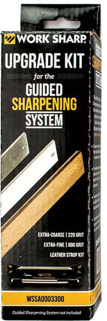 Набор для точильной системы Work Sharp Guided Sharpening System. DR/WSSA000330067742 Набор для точильной системы Work Sharp Guided Sharpening System. DR/WSSA000330067742Три сменных абразивных бруска, набор углов для точильной системы Guided Sharpening System DR/WSSA0003300 DAREX Две пластины с алмазным напылением, Extra-Coarse 220 grit и Extra-Fine 800 grit. Металлическая пластина с наклеенной кожаной лентой для нанесения полировальной пасты. Полировальная паста (0,5 микрона) Две направляющих под угол заточки 25 градусов