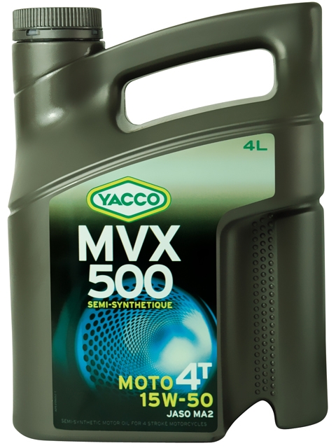 Масло Yacco MVX 500 4T 15W50, для мотоциклов с 4-тактными двигателями, 4 лSATURN CANCARD Масло Yacco MVX 500 4T 15W50, для мотоциклов с 4-тактными двигателями, 4 лSATURN CANCARDMVX 500 4T 15W-50 Полусинтетическое масло для мотоциклов с 4-тактными двигателями ПРИМЕНЕНИЕ Высокоэффективная смазка двигателя в любых условиях эксплуатации, включая самые экстремальные условия, и в любое время года. Смазка также встроенных коробок передач, обеспечивая надлежащую защиту узла «коробка/сцепление» (допуски и одобрения JASO MA2) Подходит для всех типов мотоциклов (родстеры, дорожные мотоциклы, мотоциклы индивидуальной переделки, мотоциклы GT или спортивные мотоциклы).ПРЕИМУЩЕСТВА • Класс вязкости 15W-50 обеспечивает оптимальную смазку при высоких температурах для безотказной работы мотора в высокотемпературных режимах • Отличные моющие и диспергирующие свойства. • Высокие фрикционные свойства позволяют избегать «проскальзывания сцепления». • Высокоэффективная защита двигателя и коробки передач от износа. • Поддержание двигателей в чистом состоянии, что способствует удалению загрязняющих веществ при сливе масла. • Низкая летучесть позволяет уменьшить расход масла СПЕЦИФИКАЦИИ И ОДОБРЕНИЯ MVX 500 4T 10W-40 официально одобрено: JASO MA2MVX 500 4T 10W-40 соответствует требованиям спецификаций: API SL