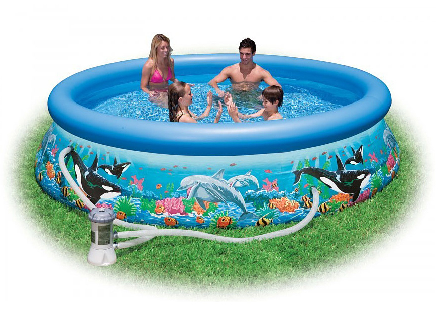 Надувной бассейн Intex Easy Set. Риф Океана, с фильтр-насосом 220 В, 366 х 76 см. с54906с54906 Надувной бассейн Intex Easy Set. Риф Океана, с фильтр-насосом 220 В, 366 х 76 см. с54906с54906Надувной бассейн Intex Easy Set. Риф Океана с фильтр-насосом Intex (Интекс) выполнен в ярко-красочном дизайне и декорирован морскими обитателями - касатками и дельфинами. Детям и взрослым будет очень приятно поплавать в таком бассейне.