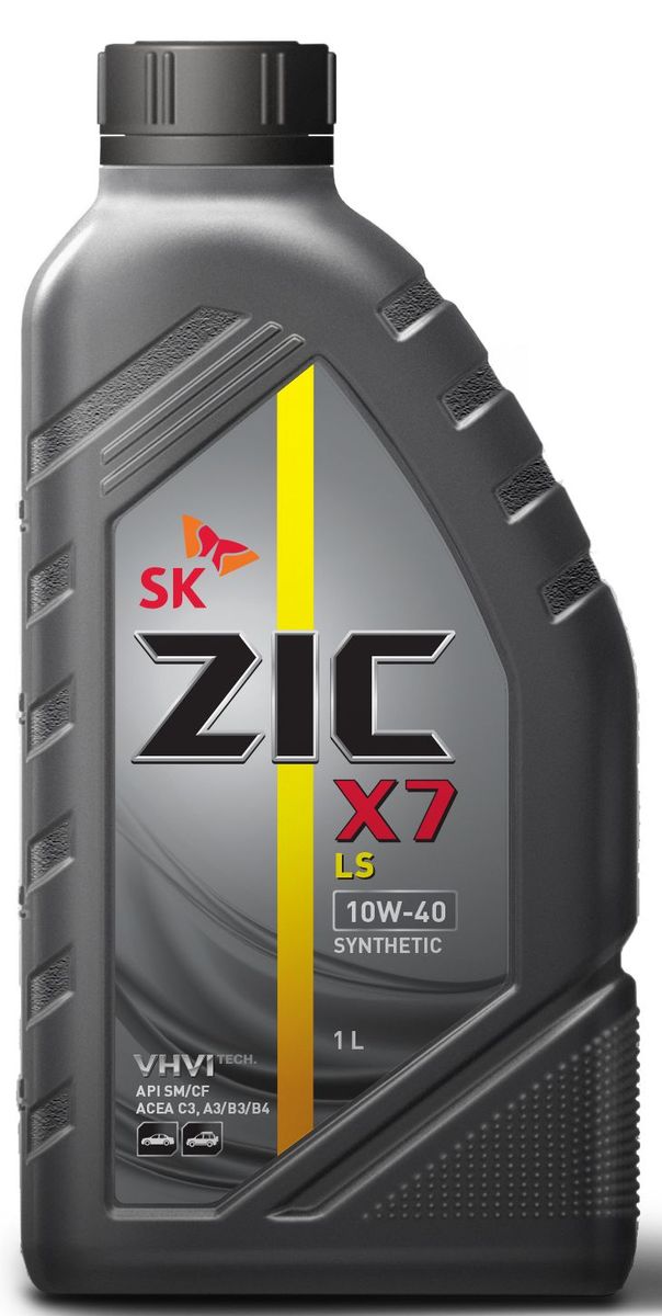 Масло моторное ZIC X7 LS, синтетическое, класс вязкости 10W-40, API SM/CF, 1 л. 132620 моторное масло zic x7 diesel 10w 40 4л синтетическое