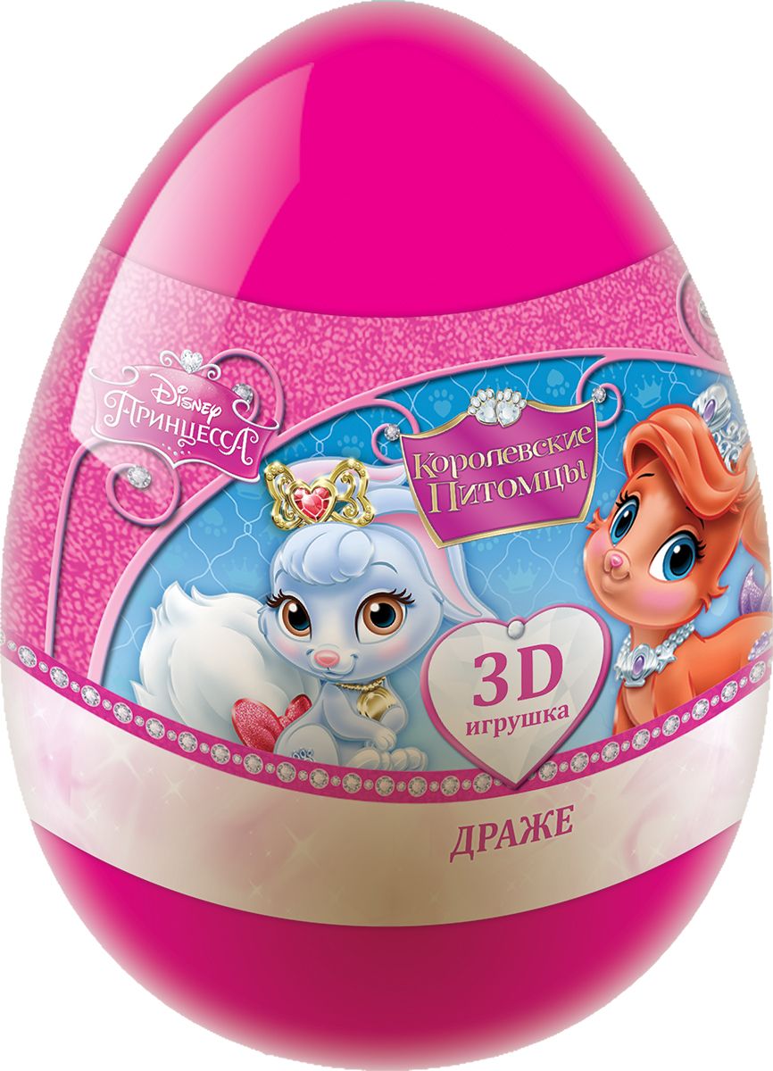 Конфитрейд Disney Palace Pets фруктовое драже с игрушкой, 20 г0120710 Конфитрейд Disney Palace Pets фруктовое драже с игрушкой, 20 г0120710Драже со вкусом клубники, яблока, лимона с подарком в наборе (пластиковое яйцо).