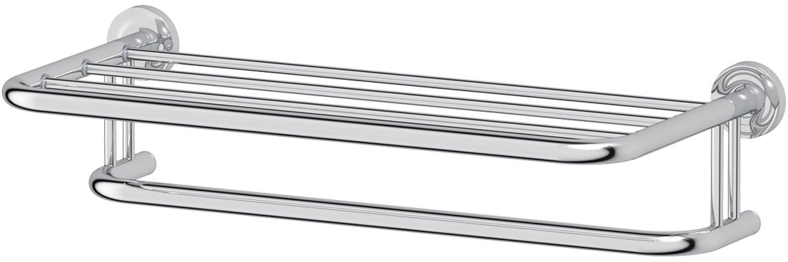 Полка для полотенец Ellux Elegance, 60 см, цвет: хром. ELE 030282770 Полка для полотенец Ellux Elegance, 60 см, цвет: хром. ELE 030282770Аксессуары торговой марки Ellux производятся на заводе ELLUX Gluck s.r.o., имеющем 20-летний опыт работы. Предприятие расположено в Злинском крае, исторически знаменитом своим промышленным потенциалом. Компоненты из всемирно известного богемского хрусталя выгодно дополняют серии аксессуаров. Широкий ассортимент, разнообразие форм, высочайшее качество исполнения и техническое?совершенство продукции отвечают самым высоким требованиям. Продукция завода Ellux представлена на российском рынке уже более 10 лет и за это время успела завоевать заслуженную популярность у покупателей, отдающих предпочтение дорогой и качественной продукции.100% made in Czech Republic Весь цикл производства изделий осуществляется на территории Чешской республики.Высококачественная латунь — дорогостоящий многокомпонентный медный сплав с основным легирующим элементом – цинком. Обладает высокой прочностью и коррозионной стойкостью. Считается лучшим материалом для изготовления аксессуаров, смесителей и другого сантехнического оборудования.Гарантия 15 лет. Длительный срок службы подтверждается 15-ти летней гарантией производителя при условии правильной эксплуатации.Проверенное временем качество продукции завода ELLUX Gluck s.r.o. позволяет производителю гарантировать длительный срок ее эксплуатации. Надежное крепление аксессуаров к стене обусловлено использованием качественных и прочных материалов крепежных элементов и хорошо продуманной конструкцией, разработанной с учетом возможных нагрузок.Премиум качество. Находясь в более доступном ценовом сегменте, аксессуары торговой марки ELLUX обладают всеми качествами продукции PREMIUMПроизведено в Чехии. Завод ELLUX Gluck s.r.o. — единственный производитель аксессуаров на территории Чешской Республики.В производстве аксессуаров используется высокосортная латунь, которая является идеальным материалом для эксплуатации в условиях повышенной влажности. Технически совершенные конструкции аксессуаров имеют надежное скрытое крепление к стене. Трудоемкая ручная полировка изделий до зеркального блеска и строгое соблюдение технологического цикла при гальванизации хромом обеспечивают идеально гладкую поверхность и высокую устойчивость покрытия.Сделано из латуни. Латунь, используемая в производстве аксессуаров, обладает высокой прочностью и коррозионной стойкостью, и считается лучшим материалом для изготовления аксессуаров.Сертификат экономической палаты Чешской Республики подтверждает, что весь цикл производства изделий осуществляется на территории ЧехииПроизведено в Чехии на заводе ELLUX Gluck s.r.o., который специализируется на производстве зеркал и аксессуаров для ванной комнаты.Ручная полировка позволяет добиваться превосходного результата обработки в труднодоступных местах аксессуара, в результате обеспечивая идеальную хромированную поверхность.Хром - очень прочный, износостойкий металл, обладающий корозийной стойкостьюДизайн и конструкция предмета продумана так, что все крепежные элементы не видны при его использовании