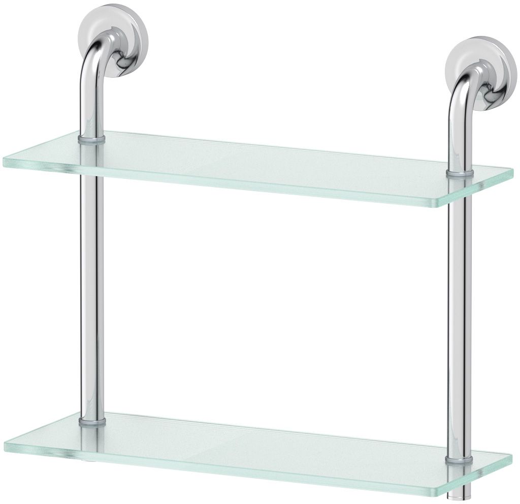 Полка для ванной Ellux Elegance, 2-х ярусная, 40 см, цвет: матовое стекло, хром. ELE 035RYN 004 Полка для ванной Ellux Elegance, 2-х ярусная, 40 см, цвет: матовое стекло, хром. ELE 035RYN 004Аксессуары торговой марки Ellux производятся на заводе ELLUX Gluck s.r.o., имеющем 20-летний опыт работы. Предприятие расположено в Злинском крае, исторически знаменитом своим промышленным потенциалом. Компоненты из всемирно известного богемского хрусталя выгодно дополняют серии аксессуаров. Широкий ассортимент, разнообразие форм, высочайшее качество исполнения и техническое?совершенство продукции отвечают самым высоким требованиям. Продукция завода Ellux представлена на российском рынке уже более 10 лет и за это время успела завоевать заслуженную популярность у покупателей, отдающих предпочтение дорогой и качественной продукции.100% made in Czech Republic Весь цикл производства изделий осуществляется на территории Чешской республики.В производстве полок используется высококачественное матированное стекло марки Satinovo Mate Clear.Saint-Gobain Glass признанный мировой лидер в производстве высококачественного стекла, поэтому для производства стеклянных полок применяется матовое стекло «Satinovo Mate Clear» 8 мм именно этого производителя.Стеклянные полки производятся из высококачественного матового стекла 8 мм «Satinovo Mate Clear» завода Saint-Gobain Glass Deutschland GMBH. Остальные стеклянные компоненты изготовлены из богемского хрусталя фабрики Crystal Bohemia, a.s.Варианты комплектации. Покупателям предоставляется возможность выбирать хрустальные компоненты (стакан, мыльница, дозатор жидкого мыла) в матовом и прозрачном исполнении. Обратите внимание, что хрустальные колбы туалетного ерша и стеклянные полки предлагаются только в матовом исполнении.Высококачественная латунь — дорогостоящий многокомпонентный медный сплав с основным легирующим элементом – цинком. Обладает высокой прочностью и коррозионной стойкостью. Считается лучшим материалом для изготовления аксессуаров, смесителей и другого сантехнического оборудования.Гарантия 15 лет. Длительный срок службы подтверждается 15-ти летней гарантией производителя при условии правильной эксплуатации.Проверенное временем качество продукции завода ELLUX Gluck s.r.o. позволяет производителю гарантировать длительный срок ее эксплуатации. Надежное крепление аксессуаров к стене обусловлено использованием качественных и прочных материалов крепежных элементов и хорошо продуманной конструкцией, разработанной с учетом возможных нагрузок.Премиум качество. Находясь в более доступном ценовом сегменте, аксессуары торговой марки ELLUX обладают всеми качествами продукции PREMIUMПроизведено в Чехии. Завод ELLUX Gluck s.r.o. — единственный производитель аксессуаров на территории Чешской Республики.Произведено в Чехии на заводе ELLUX Gluck s.r.o., который специализируется на производстве зеркал и аксессуаров для ванной комнаты.Ручная полировка позволяет добиваться превосходного результата обработки в труднодоступных местах аксессуара, в результате обеспечивая идеальную хромированную поверхность.В производстве аксессуаров используется высокосортная латунь, которая является идеальным материалом для эксплуатации в условиях повышенной влажности. Технически совершенные конструкции аксессуаров имеют надежное скрытое крепление к стене. Трудоемкая ручная полировка изделий до зеркального блеска и строгое соблюдение технологического цикла при гальванизации хромом обеспечивают идеально гладкую поверхность и высокую устойчивость покрытия.Сделано из латуни. Латунь, используемая в производстве аксессуаров, обладает высокой прочностью и коррозионной стойкостью, и считается лучшим материалом для изготовления аксессуаров.Сертификат экономической палаты Чешской Республики подтверждает, что весь цикл производства изделий осуществляется на территории ЧехииХром - очень прочный, износостойкий металл, обладающий корозийной стойкостьюДизайн и конструкция предмета продумана так, что все крепежные элементы не видны при его использовании