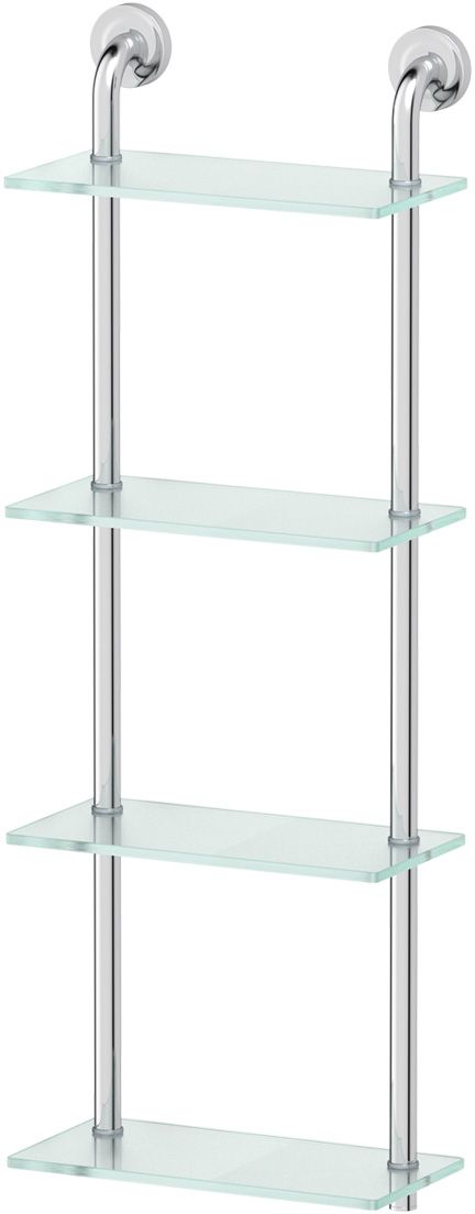 Полка для ванной Ellux Elegance, 4-х ярусная, 30 см, цвет: матовое стекло, хром. ELE 04613476 Полка для ванной Ellux Elegance, 4-х ярусная, 30 см, цвет: матовое стекло, хром. ELE 04613476Аксессуары торговой марки Ellux производятся на заводе ELLUX Gluck s.r.o., имеющем 20-летний опыт работы. Предприятие расположено в Злинском крае, исторически знаменитом своим промышленным потенциалом. Компоненты из всемирно известного богемского хрусталя выгодно дополняют серии аксессуаров. Широкий ассортимент, разнообразие форм, высочайшее качество исполнения и техническое?совершенство продукции отвечают самым высоким требованиям. Продукция завода Ellux представлена на российском рынке уже более 10 лет и за это время успела завоевать заслуженную популярность у покупателей, отдающих предпочтение дорогой и качественной продукции.100% made in Czech Republic Весь цикл производства изделий осуществляется на территории Чешской республики.В производстве полок используется высококачественное матированное стекло марки Satinovo Mate Clear.Saint-Gobain Glass признанный мировой лидер в производстве высококачественного стекла, поэтому для производства стеклянных полок применяется матовое стекло «Satinovo Mate Clear» 8 мм именно этого производителя.Стеклянные полки производятся из высококачественного матового стекла 8 мм «Satinovo Mate Clear» завода Saint-Gobain Glass Deutschland GMBH. Остальные стеклянные компоненты изготовлены из богемского хрусталя фабрики Crystal Bohemia, a.s.Варианты комплектации. Покупателям предоставляется возможность выбирать хрустальные компоненты (стакан, мыльница, дозатор жидкого мыла) в матовом и прозрачном исполнении. Обратите внимание, что хрустальные колбы туалетного ерша и стеклянные полки предлагаются только в матовом исполнении.Высококачественная латунь — дорогостоящий многокомпонентный медный сплав с основным легирующим элементом – цинком. Обладает высокой прочностью и коррозионной стойкостью. Считается лучшим материалом для изготовления аксессуаров, смесителей и другого сантехнического оборудования.Гарантия 15 лет. Длительный срок службы подтверждается 15-ти летней гарантией производителя при условии правильной эксплуатации.Проверенное временем качество продукции завода ELLUX Gluck s.r.o. позволяет производителю гарантировать длительный срок ее эксплуатации. Надежное крепление аксессуаров к стене обусловлено использованием качественных и прочных материалов крепежных элементов и хорошо продуманной конструкцией, разработанной с учетом возможных нагрузок.Премиум качество. Находясь в более доступном ценовом сегменте, аксессуары торговой марки ELLUX обладают всеми качествами продукции PREMIUMПроизведено в Чехии. Завод ELLUX Gluck s.r.o. — единственный производитель аксессуаров на территории Чешской Республики.Произведено в Чехии на заводе ELLUX Gluck s.r.o., который специализируется на производстве зеркал и аксессуаров для ванной комнаты.Ручная полировка позволяет добиваться превосходного результата обработки в труднодоступных местах аксессуара, в результате обеспечивая идеальную хромированную поверхность.В производстве аксессуаров используется высокосортная латунь, которая является идеальным материалом для эксплуатации в условиях повышенной влажности. Технически совершенные конструкции аксессуаров имеют надежное скрытое крепление к стене. Трудоемкая ручная полировка изделий до зеркального блеска и строгое соблюдение технологического цикла при гальванизации хромом обеспечивают идеально гладкую поверхность и высокую устойчивость покрытия.Сделано из латуни. Латунь, используемая в производстве аксессуаров, обладает высокой прочностью и коррозионной стойкостью, и считается лучшим материалом для изготовления аксессуаров.Сертификат экономической палаты Чешской Республики подтверждает, что весь цикл производства изделий осуществляется на территории ЧехииХром - очень прочный, износостойкий металл, обладающий корозийной стойкостьюДизайн и конструкция предмета продумана так, что все крепежные элементы не видны при его использовании