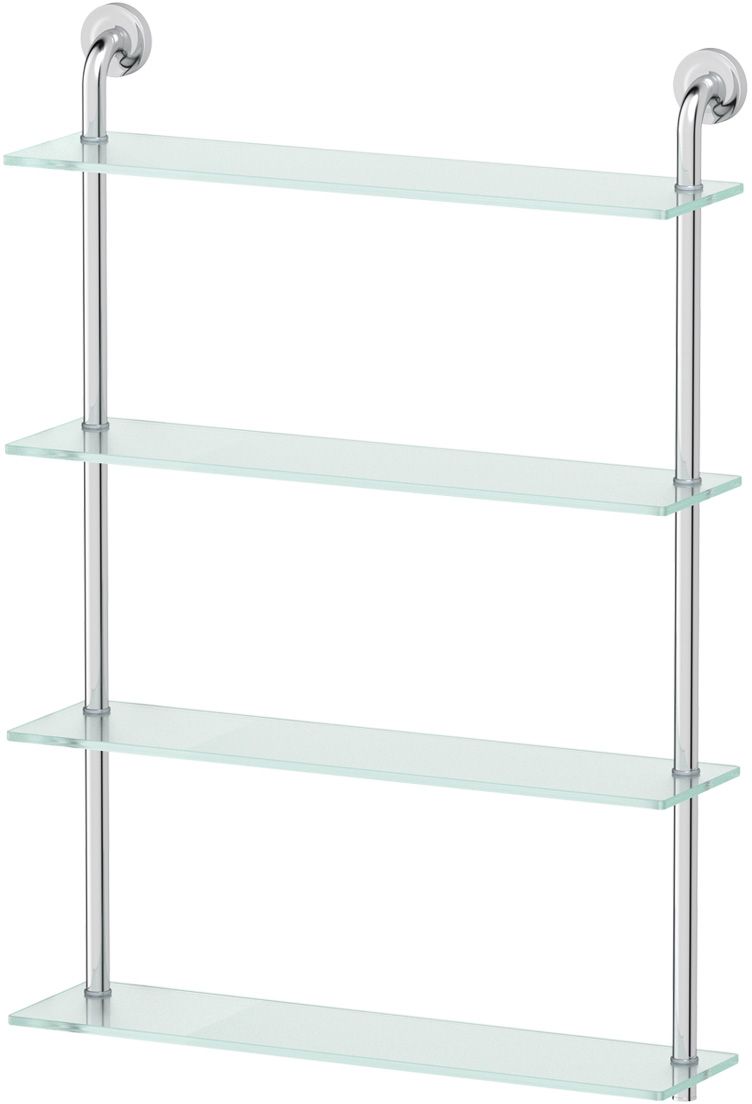 Полка для ванной Ellux Elegance, 4-х ярусная, 60 см, цвет: матовое стекло, хром. ELE 04937003 Полка для ванной Ellux Elegance, 4-х ярусная, 60 см, цвет: матовое стекло, хром. ELE 04937003Аксессуары торговой марки Ellux производятся на заводе ELLUX Gluck s.r.o., имеющем 20-летний опыт работы. Предприятие расположено в Злинском крае, исторически знаменитом своим промышленным потенциалом. Компоненты из всемирно известного богемского хрусталя выгодно дополняют серии аксессуаров. Широкий ассортимент, разнообразие форм, высочайшее качество исполнения и техническое?совершенство продукции отвечают самым высоким требованиям. Продукция завода Ellux представлена на российском рынке уже более 10 лет и за это время успела завоевать заслуженную популярность у покупателей, отдающих предпочтение дорогой и качественной продукции.100% made in Czech Republic Весь цикл производства изделий осуществляется на территории Чешской республики.В производстве полок используется высококачественное матированное стекло марки Satinovo Mate Clear.Saint-Gobain Glass признанный мировой лидер в производстве высококачественного стекла, поэтому для производства стеклянных полок применяется матовое стекло «Satinovo Mate Clear» 8 мм именно этого производителя.Стеклянные полки производятся из высококачественного матового стекла 8 мм «Satinovo Mate Clear» завода Saint-Gobain Glass Deutschland GMBH. Остальные стеклянные компоненты изготовлены из богемского хрусталя фабрики Crystal Bohemia, a.s.Варианты комплектации. Покупателям предоставляется возможность выбирать хрустальные компоненты (стакан, мыльница, дозатор жидкого мыла) в матовом и прозрачном исполнении. Обратите внимание, что хрустальные колбы туалетного ерша и стеклянные полки предлагаются только в матовом исполнении.Высококачественная латунь — дорогостоящий многокомпонентный медный сплав с основным легирующим элементом – цинком. Обладает высокой прочностью и коррозионной стойкостью. Считается лучшим материалом для изготовления аксессуаров, смесителей и другого сантехнического оборудования.Гарантия 15 лет. Длительный срок службы подтверждается 15-ти летней гарантией производителя при условии правильной эксплуатации.Проверенное временем качество продукции завода ELLUX Gluck s.r.o. позволяет производителю гарантировать длительный срок ее эксплуатации. Надежное крепление аксессуаров к стене обусловлено использованием качественных и прочных материалов крепежных элементов и хорошо продуманной конструкцией, разработанной с учетом возможных нагрузок.Премиум качество. Находясь в более доступном ценовом сегменте, аксессуары торговой марки ELLUX обладают всеми качествами продукции PREMIUMПроизведено в Чехии. Завод ELLUX Gluck s.r.o. — единственный производитель аксессуаров на территории Чешской Республики.Произведено в Чехии на заводе ELLUX Gluck s.r.o., который специализируется на производстве зеркал и аксессуаров для ванной комнаты.Ручная полировка позволяет добиваться превосходного результата обработки в труднодоступных местах аксессуара, в результате обеспечивая идеальную хромированную поверхность.В производстве аксессуаров используется высокосортная латунь, которая является идеальным материалом для эксплуатации в условиях повышенной влажности. Технически совершенные конструкции аксессуаров имеют надежное скрытое крепление к стене. Трудоемкая ручная полировка изделий до зеркального блеска и строгое соблюдение технологического цикла при гальванизации хромом обеспечивают идеально гладкую поверхность и высокую устойчивость покрытия.Сделано из латуни. Латунь, используемая в производстве аксессуаров, обладает высокой прочностью и коррозионной стойкостью, и считается лучшим материалом для изготовления аксессуаров.Сертификат экономической палаты Чешской Республики подтверждает, что весь цикл производства изделий осуществляется на территории ЧехииХром - очень прочный, износостойкий металл, обладающий корозийной стойкостьюДизайн и конструкция предмета продумана так, что все крепежные элементы не видны при его использовании