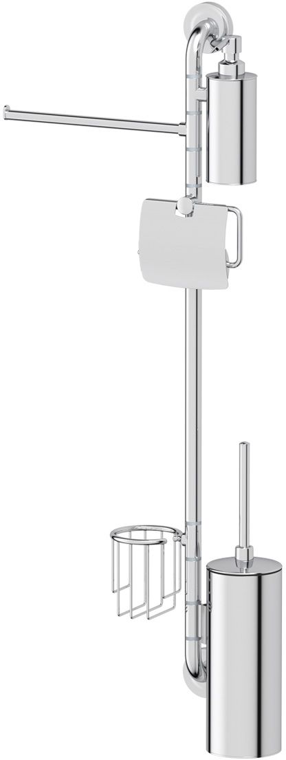 Штанга комбинированная для туалета с биде Ellux Elegance, цвет: хром. ELE 079М 5020 Штанга комбинированная для туалета с биде Ellux Elegance, цвет: хром. ELE 079М 5020Аксессуары торговой марки Ellux производятся на заводе ELLUX Gluck s.r.o., имеющем 20-летний опыт работы. Предприятие расположено в Злинском крае, исторически знаменитом своим промышленным потенциалом. Компоненты из всемирно известного богемского хрусталя выгодно дополняют серии аксессуаров. Широкий ассортимент, разнообразие форм, высочайшее качество исполнения и техническое?совершенство продукции отвечают самым высоким требованиям. Продукция завода Ellux представлена на российском рынке уже более 10 лет и за это время успела завоевать заслуженную популярность у покупателей, отдающих предпочтение дорогой и качественной продукции.100% made in Czech Republic Весь цикл производства изделий осуществляется на территории Чешской республики.Высококачественная латунь — дорогостоящий многокомпонентный медный сплав с основным легирующим элементом – цинком. Обладает высокой прочностью и коррозионной стойкостью. Считается лучшим материалом для изготовления аксессуаров, смесителей и другого сантехнического оборудования.Гарантия 15 лет. Длительный срок службы подтверждается 15-ти летней гарантией производителя при условии правильной эксплуатации.Проверенное временем качество продукции завода ELLUX Gluck s.r.o. позволяет производителю гарантировать длительный срок ее эксплуатации. Комбинированные штанги и стойки позволяют использовать необходимые аксессуары, сокращая количество отверстий при монтаже. Аксессуары устанавливаются в поворотные крепления, чем достигается компактность конструкции и функциональность её эксплуатации.Надежное крепление аксессуаров к стене обусловлено использованием качественных и прочных материалов крепежных элементов и хорошо продуманной конструкцией, разработанной с учетом возможных нагрузок.Премиум качество. Находясь в более доступном ценовом сегменте, аксессуары торговой марки ELLUX обладают всеми качествами продукции PREMIUMПроизведено в Чехии. Завод ELLUX Gluck s.r.o. — единственный производитель аксессуаров на территории Чешской Республики.В производстве аксессуаров используется высокосортная латунь, которая является идеальным материалом для эксплуатации в условиях повышенной влажности. Технически совершенные конструкции аксессуаров имеют надежное скрытое крепление к стене. Трудоемкая ручная полировка изделий до зеркального блеска и строгое соблюдение технологического цикла при гальванизации хромом обеспечивают идеально гладкую поверхность и высокую устойчивость покрытия.Сделано из латуни. Латунь, используемая в производстве аксессуаров, обладает высокой прочностью и коррозионной стойкостью, и считается лучшим материалом для изготовления аксессуаров.Сертификат экономической палаты Чешской Республики подтверждает, что весь цикл производства изделий осуществляется на территории ЧехииПроизведено в Чехии на заводе ELLUX Gluck s.r.o., который специализируется на производстве зеркал и аксессуаров для ванной комнаты.Ручная полировка позволяет добиваться превосходного результата обработки в труднодоступных местах аксессуара, в результате обеспечивая идеальную хромированную поверхность.Хром - очень прочный, износостойкий металл, обладающий корозийной стойкостьюДизайн и конструкция предмета продумана так, что все крепежные элементы не видны при его использовании