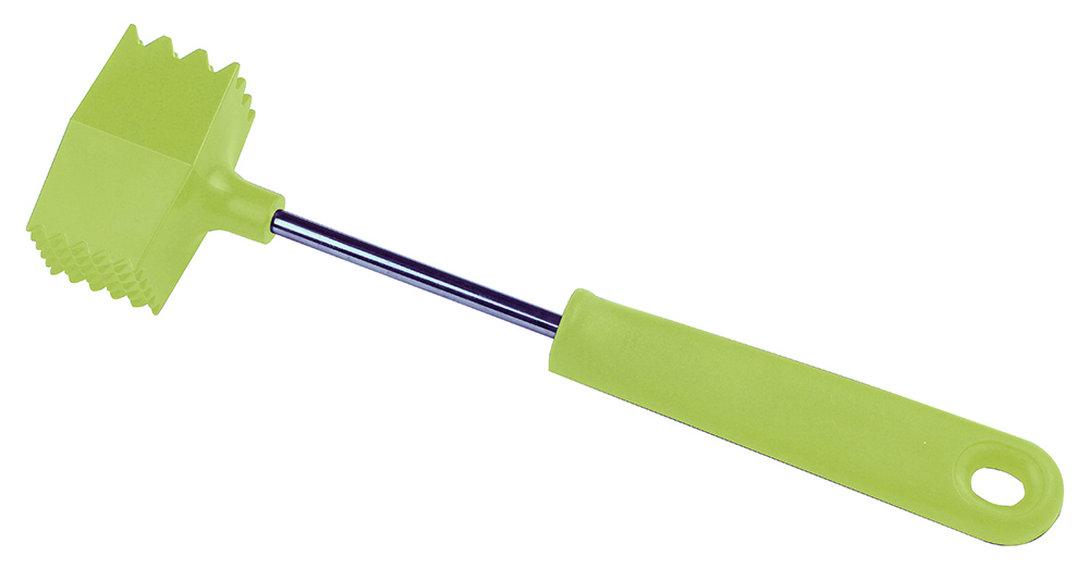 Молоток для мяса Regent Inox Presto, длина 25 см115510 Молоток для мяса Regent Inox Presto, длина 25 см115510Молоток для мяса Regent Inox Presto, выполненный из высококачественной нержавеющей стали, поможет вам без труда отбить мясо и приготовить его мягким, сочным и вкусным. С боковых сторон отбивающая часть молотка имеет зубчатую поверхность.Молоток не впитывает запахи и легко моется. Молоток для мяса Regent Inox Presto станет вашим незаменимым помощником на кухне, а также это практичный и необходимый подарок любой хозяйке!Длина молотка: 25 см.Размер рабочей поверхности: 6 х 3 х 3 см.