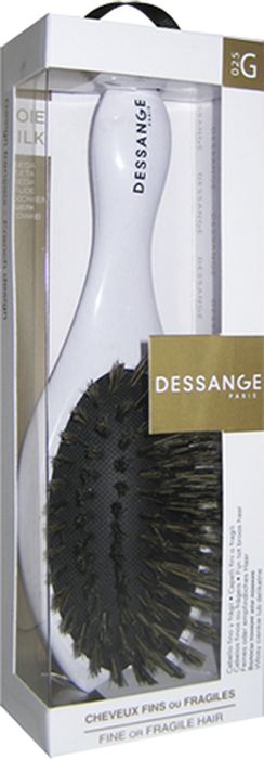 Щетка массажная Dessange с щетиной из натурального шелкаCF5512F4 Щетка массажная Dessange с щетиной из натурального шелкаCF5512F4Массажная щетка Dessange с щетиной из пластика с элементами из натурального шелка прекрасно подойдет для деликатного расчесывания и выпрямления тонких и ломких волос. Идеально отшлифованные кончики щетинок не царапают кожу головы и исключают травмирование волос. Пластик из которого изготовлена щетка безопасен в использовании, высокоустойчив к истиранию и механическим воздействиям. Компактные размеры щетки позволяют ей уместится практически в любой дамской сумочке. Характеристики:Материал: пластик с элементами из шелка. Размер щетки: 17 см х 5,5 см х 3,5 см. Размер рабочей поверхности щетки: 4,5 см х 8 см. Жесткость щетины: Doux Soft. Размер упаковки: 20 см х 6 см х 4 см. Производитель: Франция. Изготовитель: Корея. Артикул: 656125.