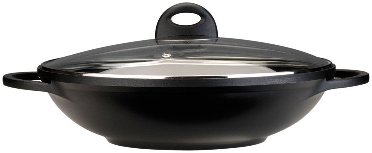 Казан-вок BergHOFF CooknCo, 4,1 л, 32 см. 280128454 009312 Казан-вок BergHOFF CooknCo, 4,1 л, 32 см. 280128454 009312Казан-вок BergHOFF CooknCo - имеет утолщенное дно: быстрое и ровное распределение тепла по поверхности. Стильная металлическая крышка со стеклянной вставкой, металлической ручкой-кнопкой. Сковороду нельзя мыть в посудомоечной машине. Вок очень быстро нагревается и хорошо держит высокую температуру. Обжаривание в Berghoff занимает минимум времени и требует гораздо меньше жира, чем обычные сковороды.